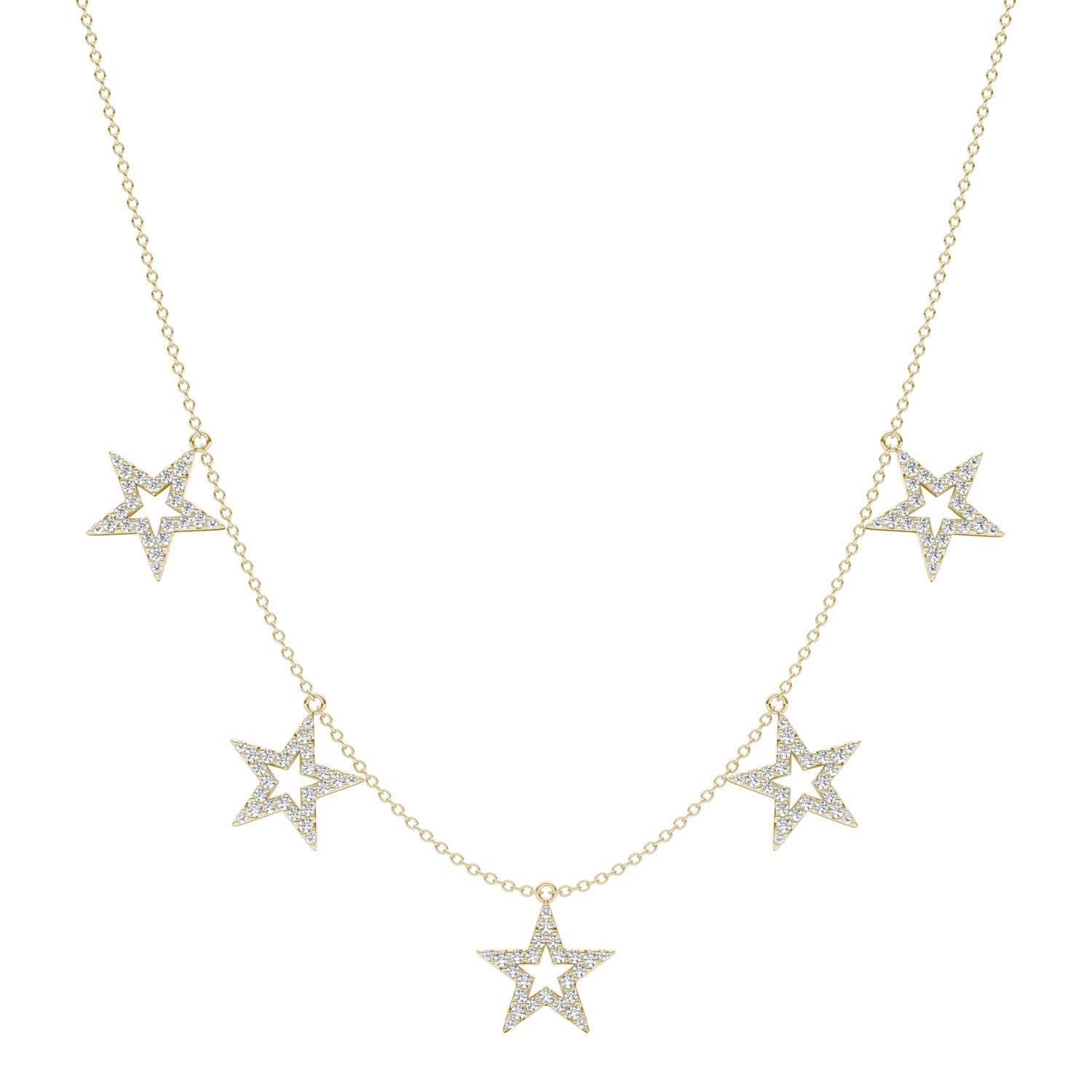 2/3 CTW Round Caydia® Lab Grown Diamond Star Station Necklace