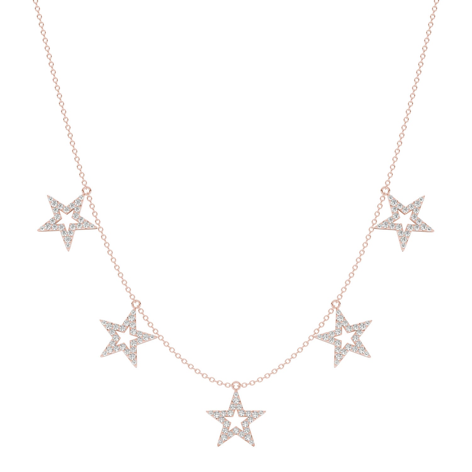 2/3 CTW Round Caydia® Lab Grown Diamond Star Station Necklace