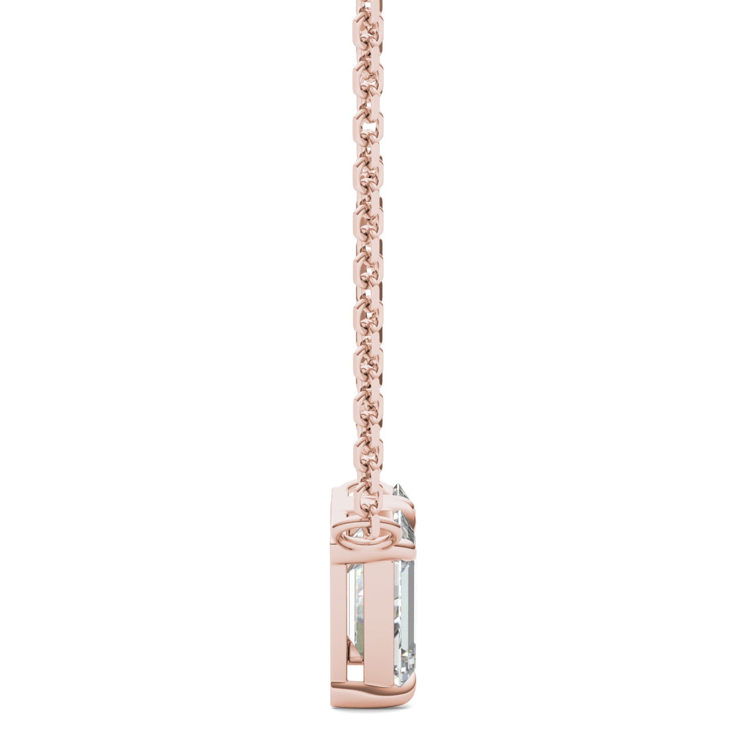 1.08 CTW DEW Emerald Forever One™ Moissanite Toi et Moi Necklace