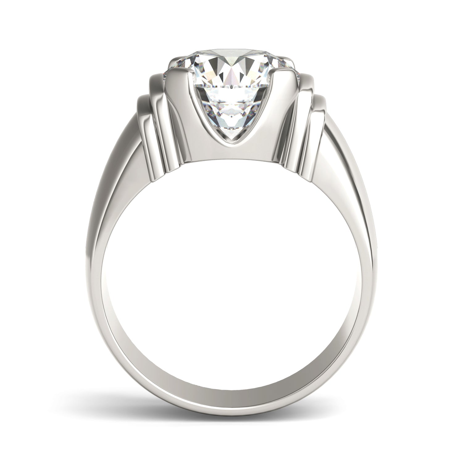 2 1/2 CTW Round Caydia® Lab Grown Diamond Solitaire Mens Ring