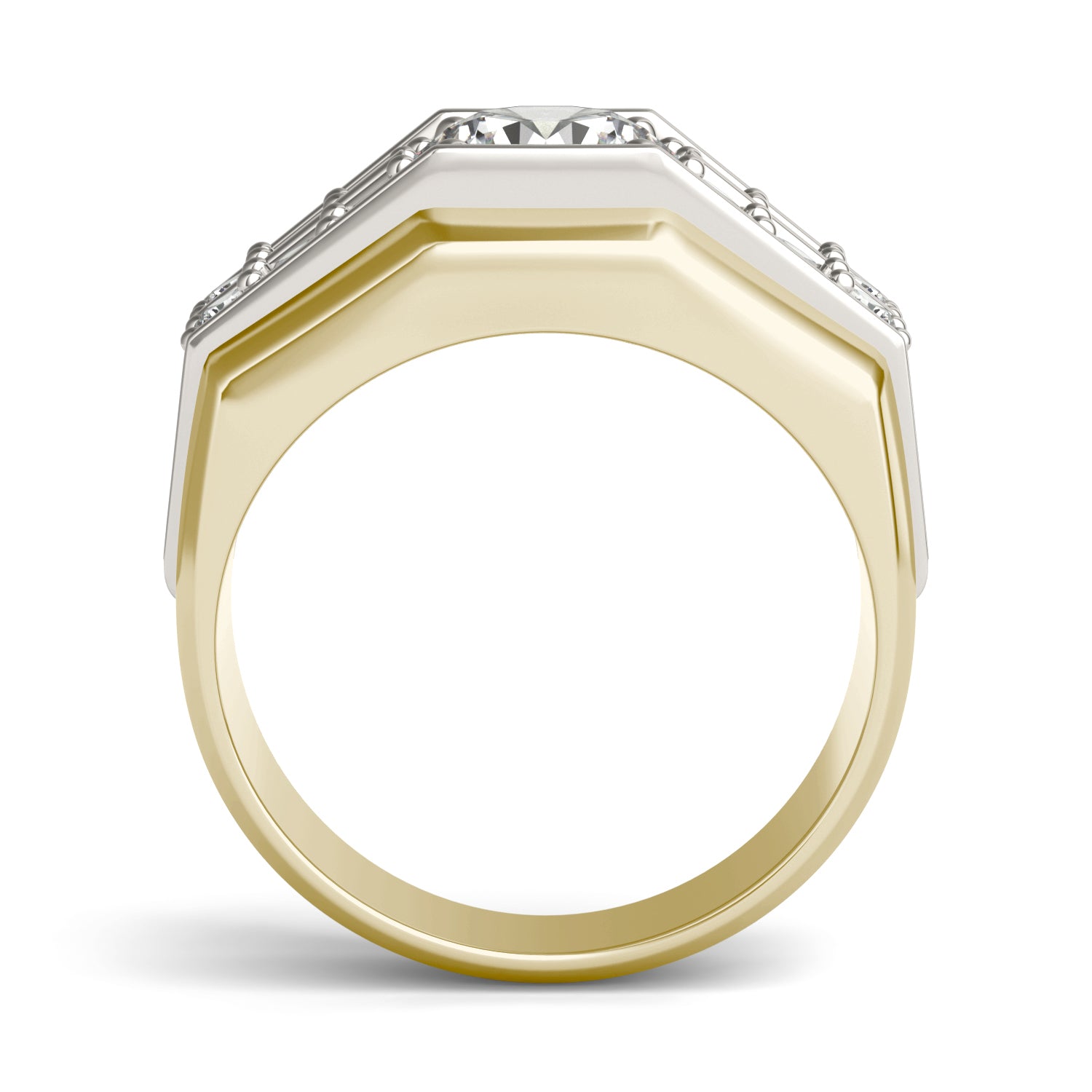 2 CTW Round Caydia® Lab Grown Diamond Double Row Mens Ring