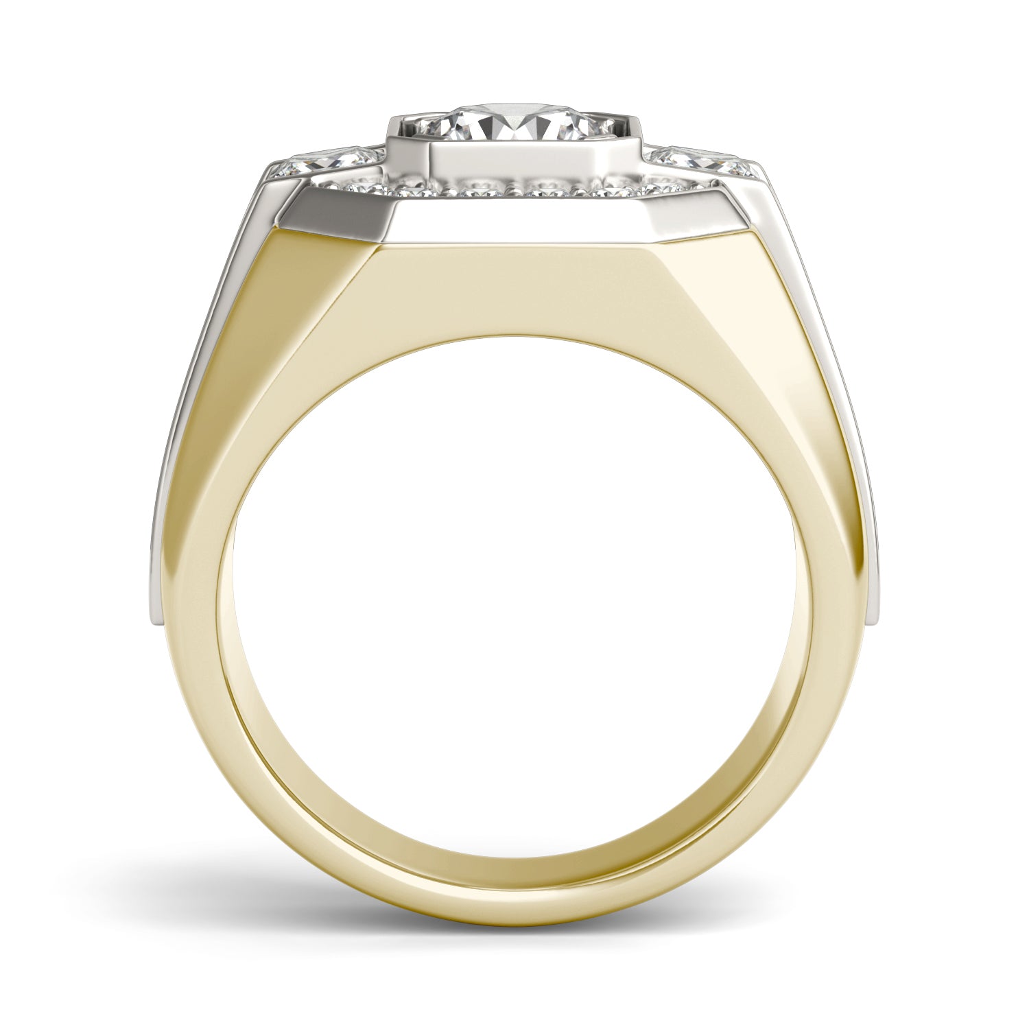 2 CTW Round Caydia® Lab Grown Diamond Accented Halo Mens Ring