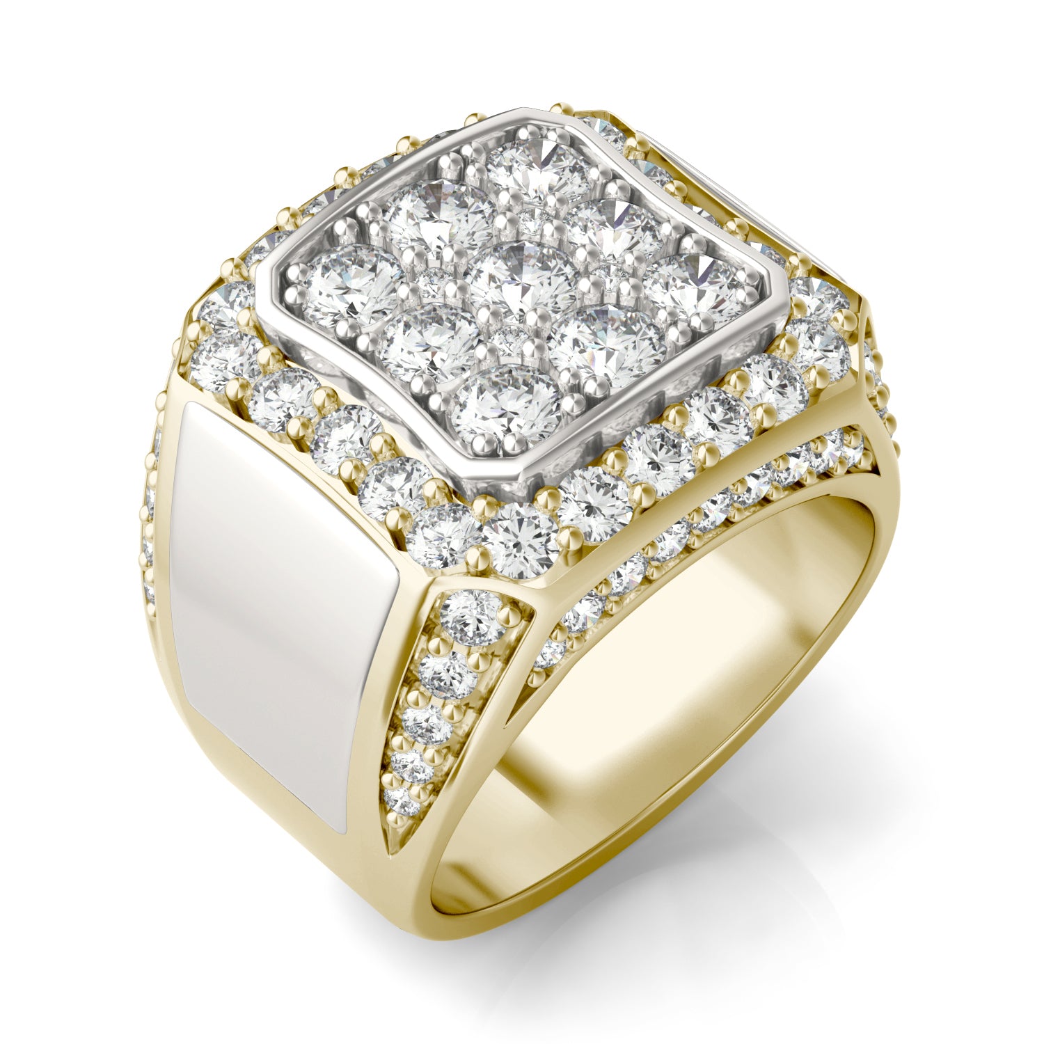 3 CTW Round Caydia® Lab Grown Diamond Pavé Mens Ring