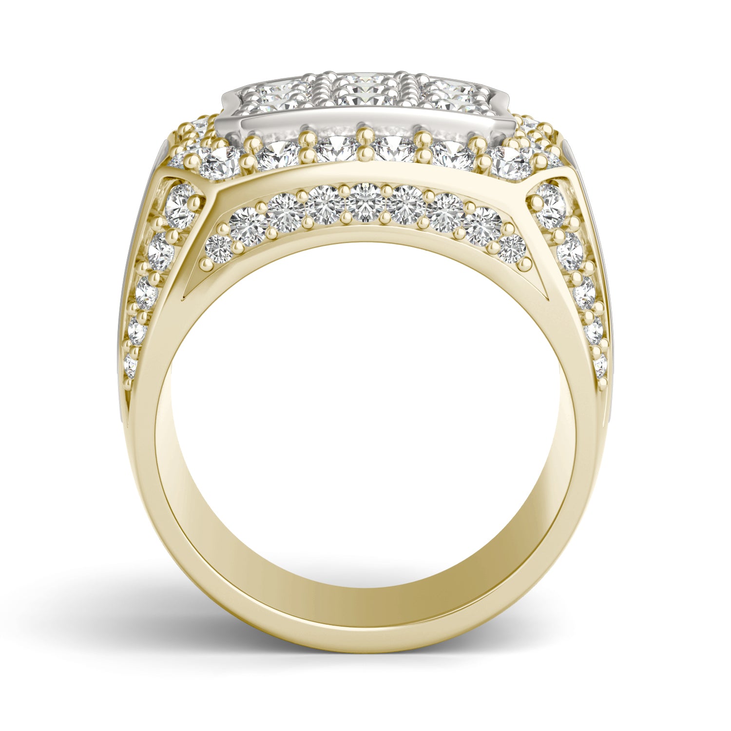 3 CTW Round Caydia® Lab Grown Diamond Pavé Mens Ring