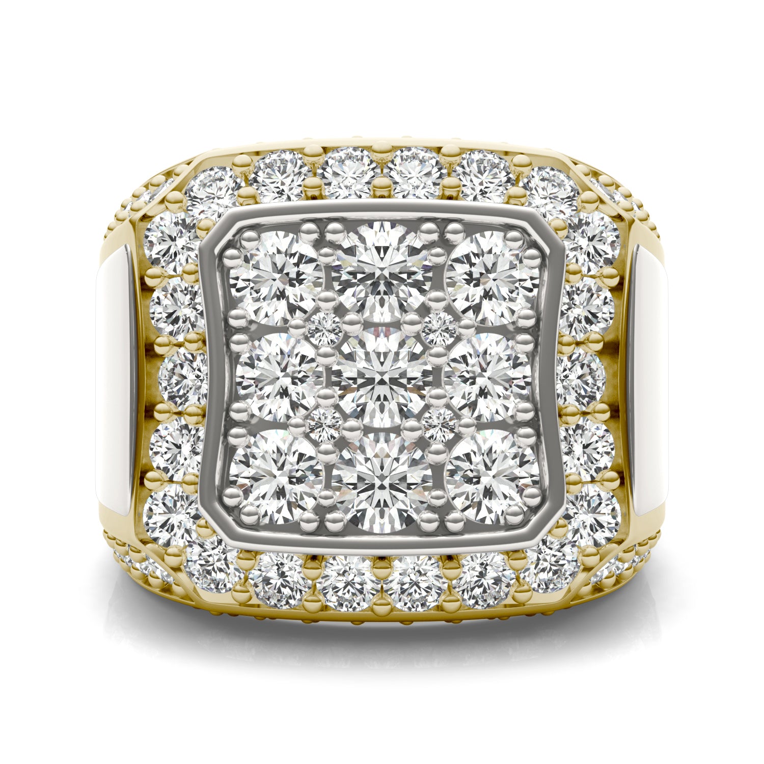 3 CTW Round Caydia® Lab Grown Diamond Pavé Mens Ring