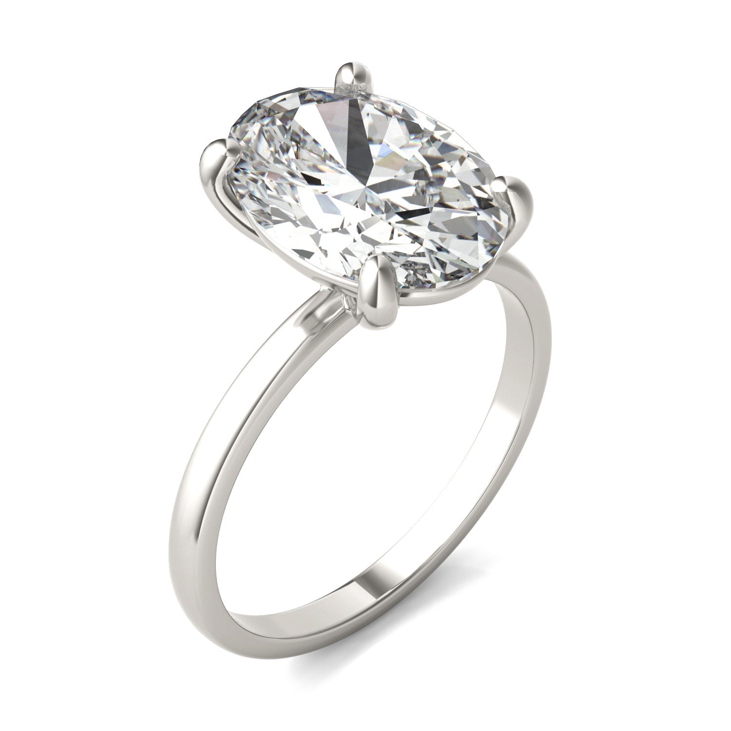 4 CTW Oval Caydia® Lab Grown Diamond Classic Solitaire Ring