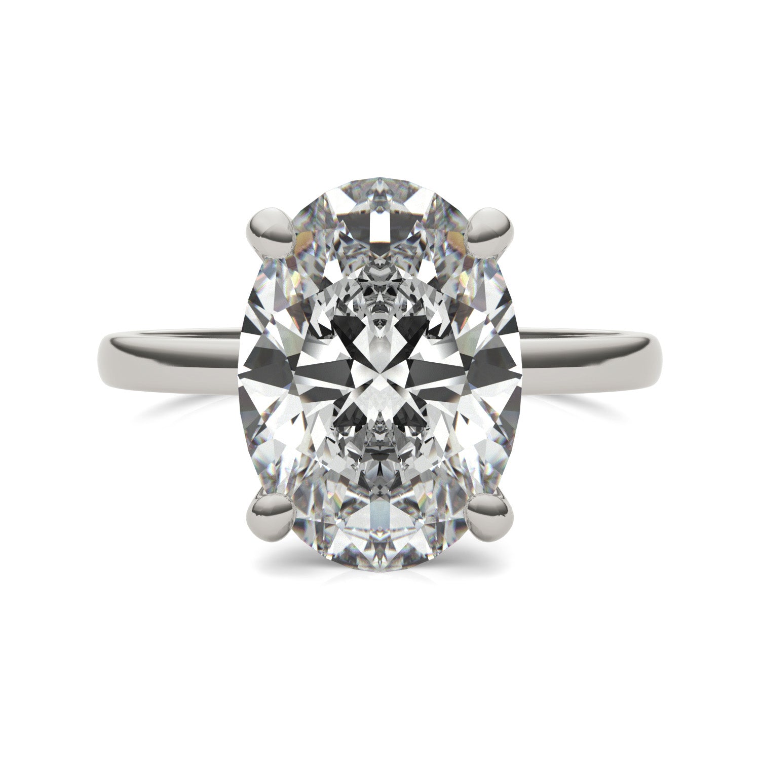 4 CTW Oval Caydia® Lab Grown Diamond Classic Solitaire Ring