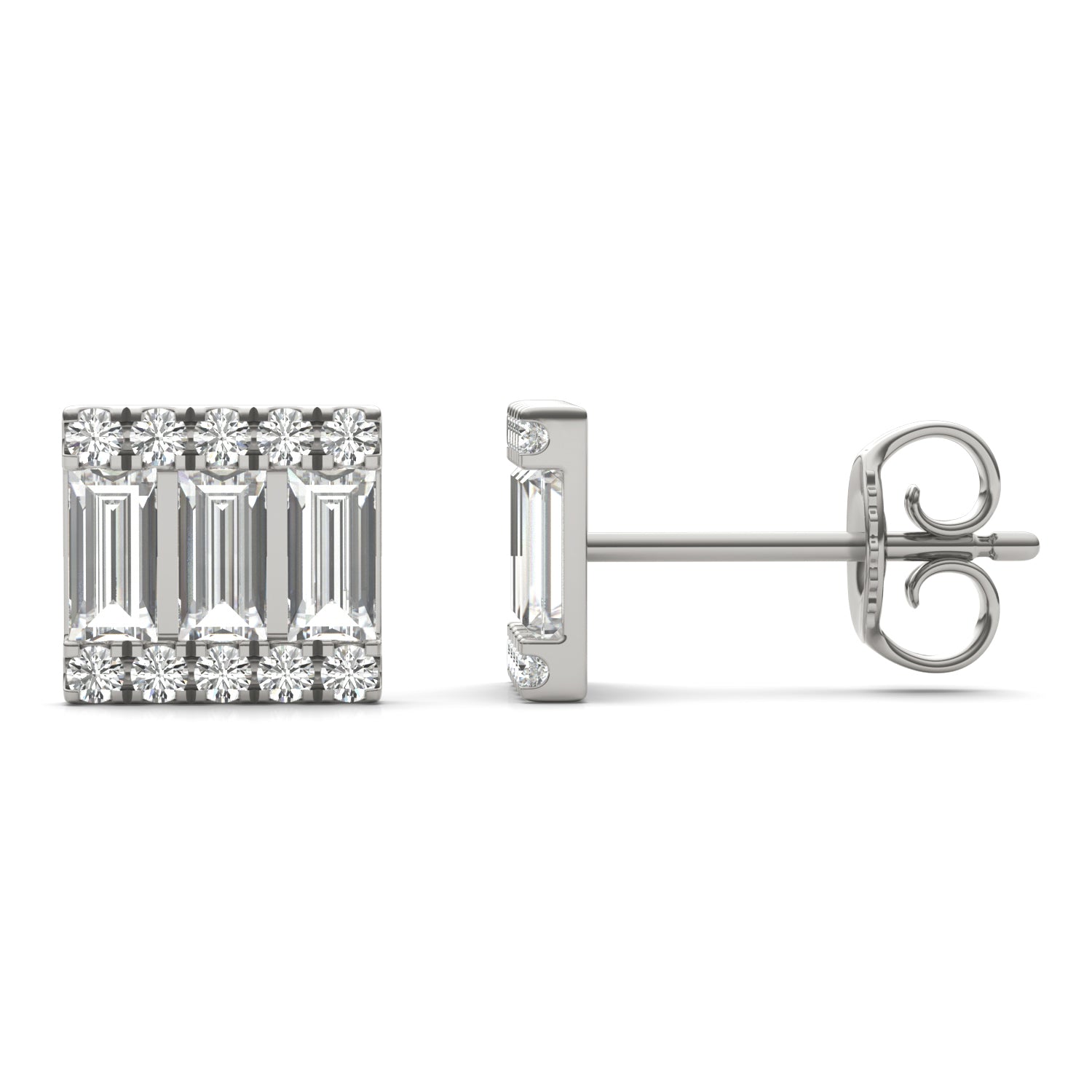 1 CTW Straight Baguette Caydia® Lab Grown Diamond Earrings