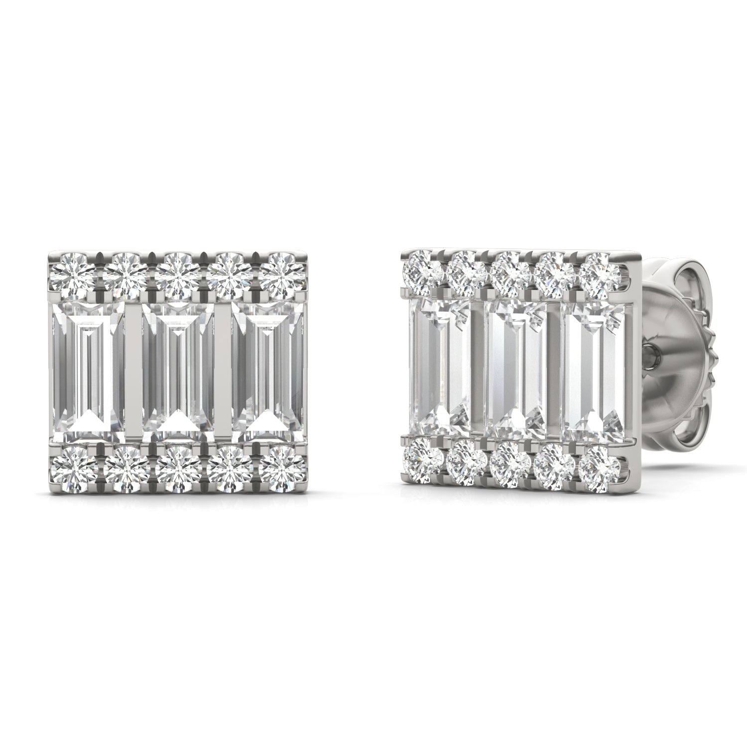 1 CTW Straight Baguette Caydia® Lab Grown Diamond Earrings
