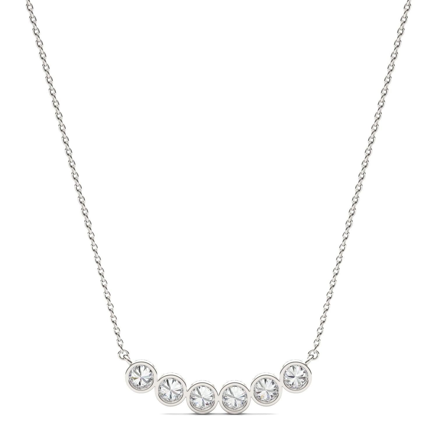 0.96 CTW DEW Round Forever Classic™ Moissanite Necklace