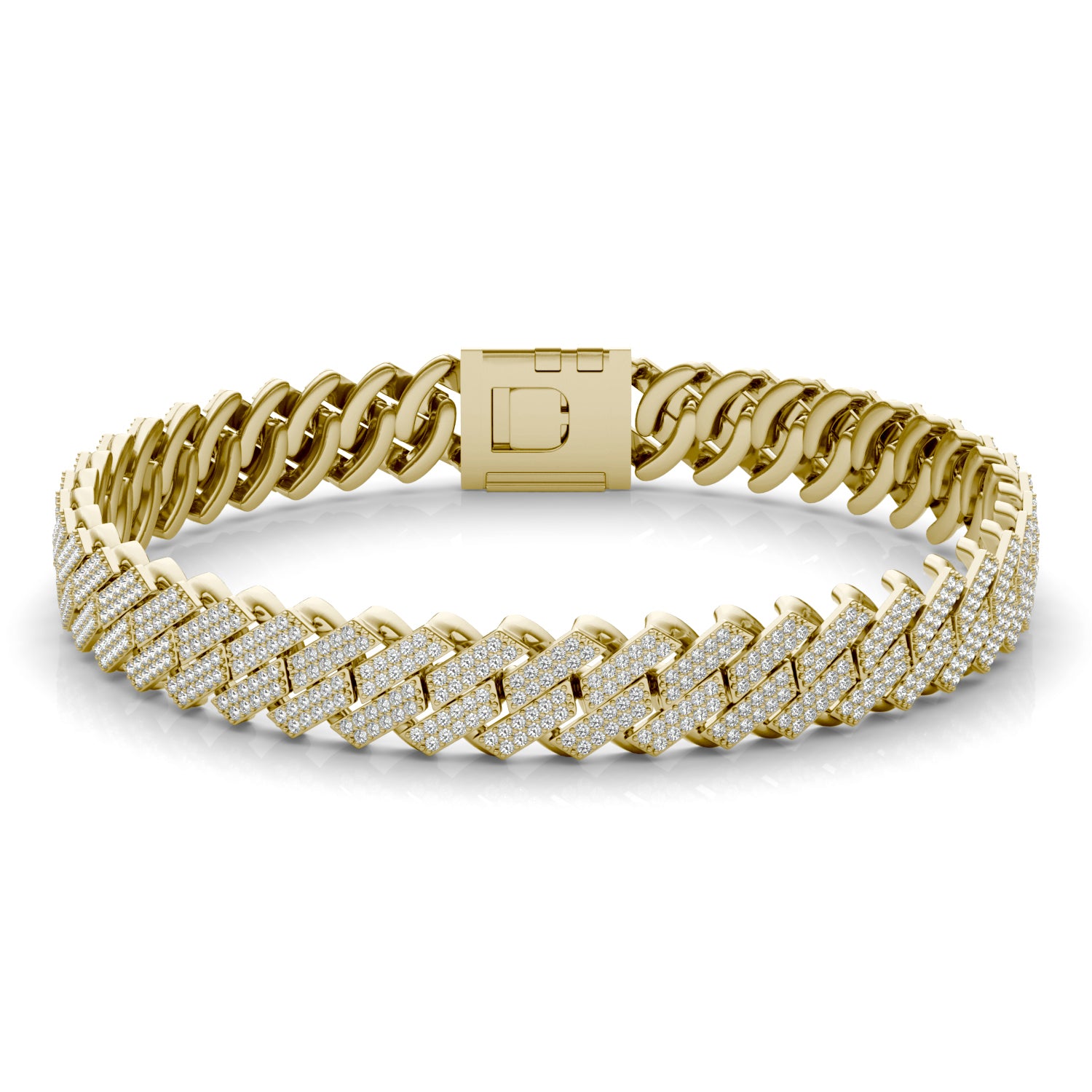 8 1/15 CTW Round Caydia® Lab Grown Diamond Cuban Link 8in Bracelet