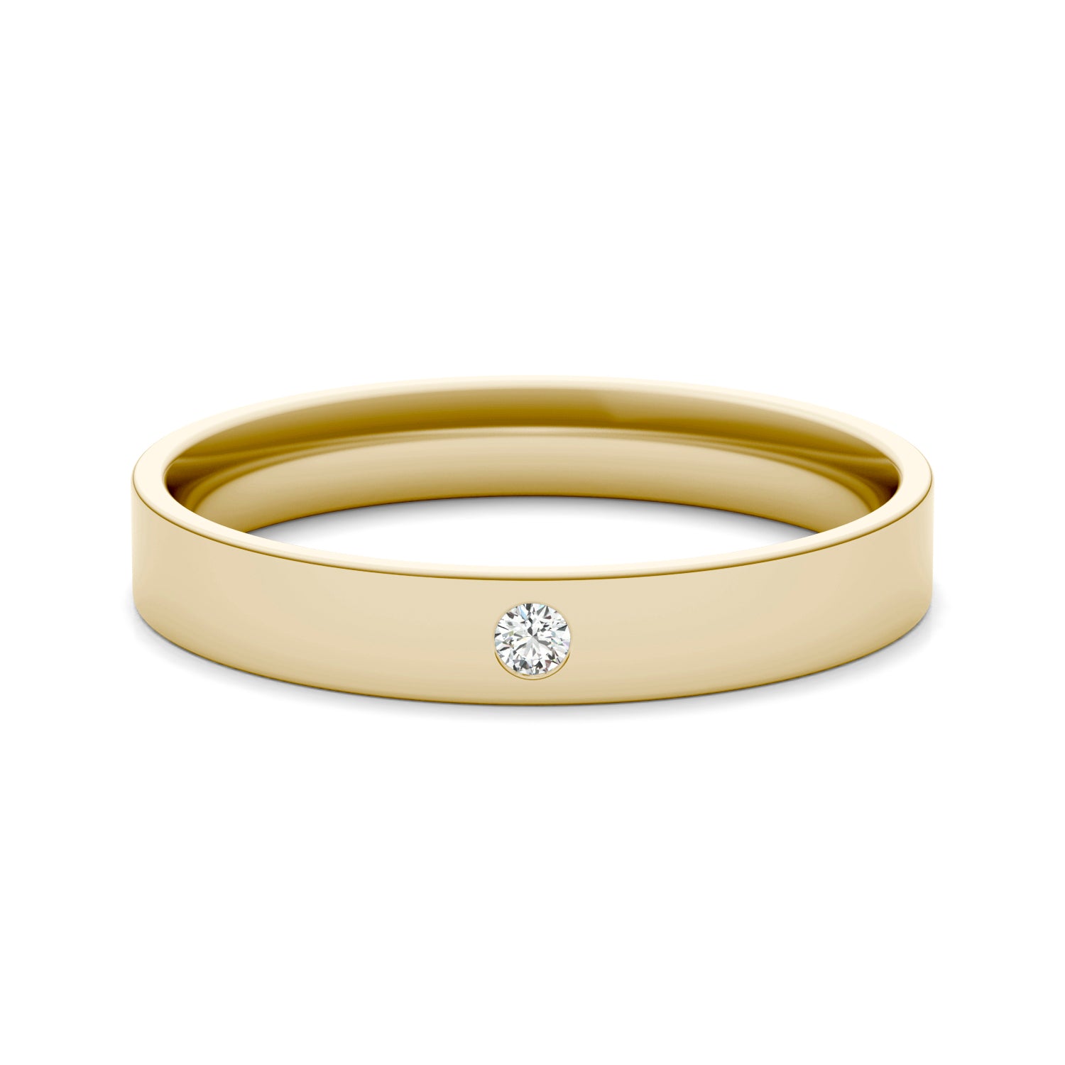 0.03 CTW DEW Round Caydia® Lab Grown Diamond Solitaire Comfort-Fit 5MM Ring