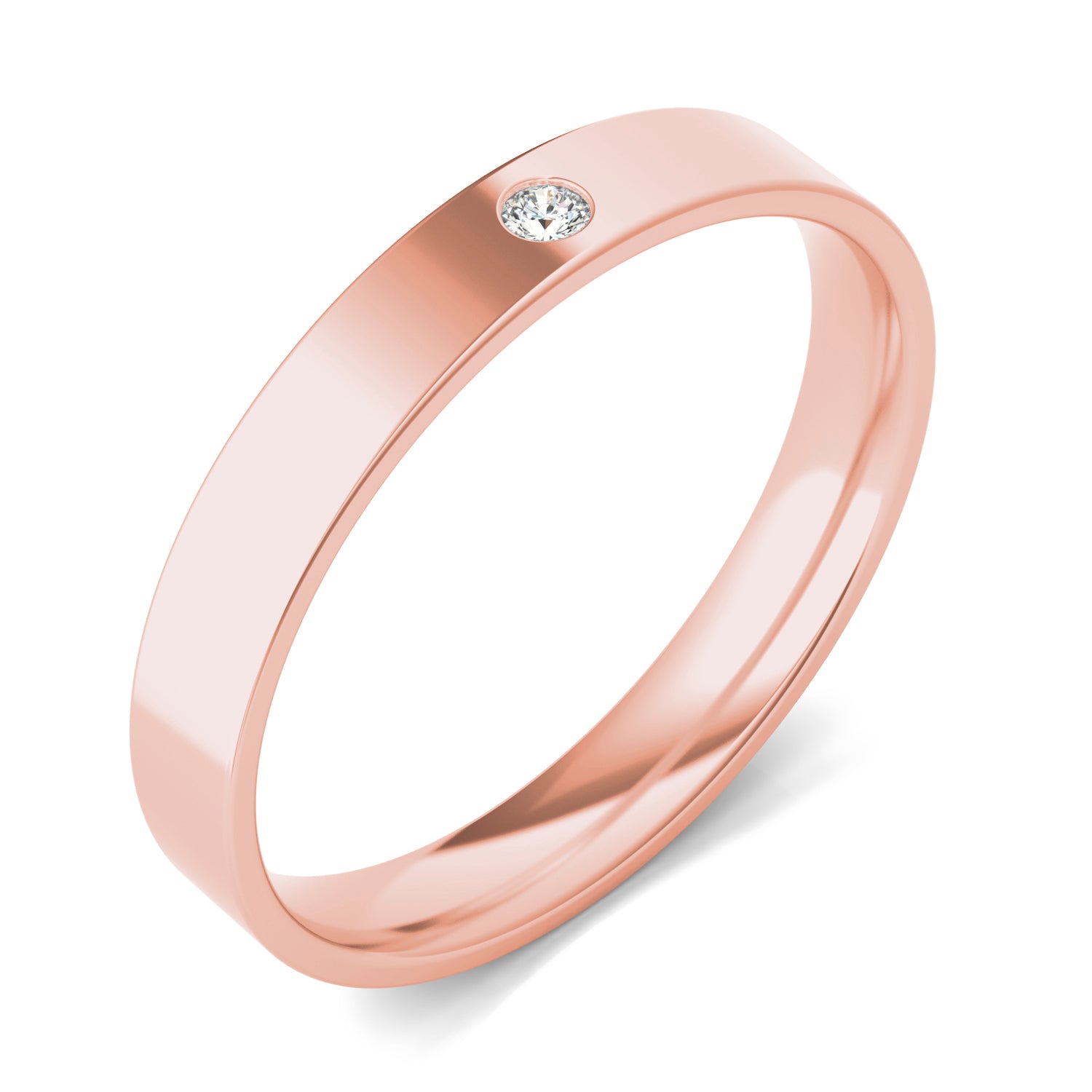 0.03 CTW DEW Round Caydia® Lab Grown Diamond Solitaire Comfort-Fit 5MM Ring