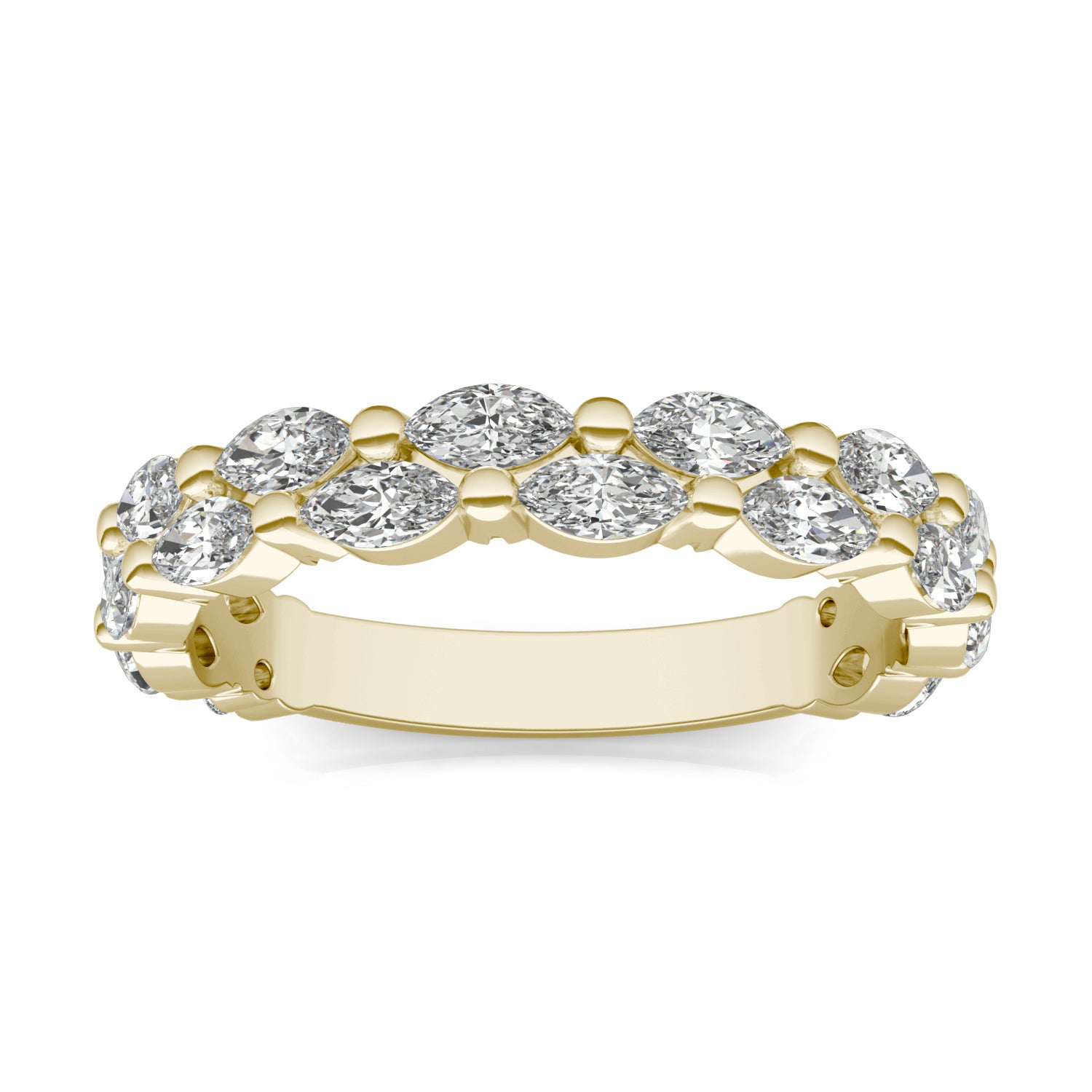 1 1/4 CTW Marquise Caydia® Lab Grown Diamond Two Row Anniversary Ring
