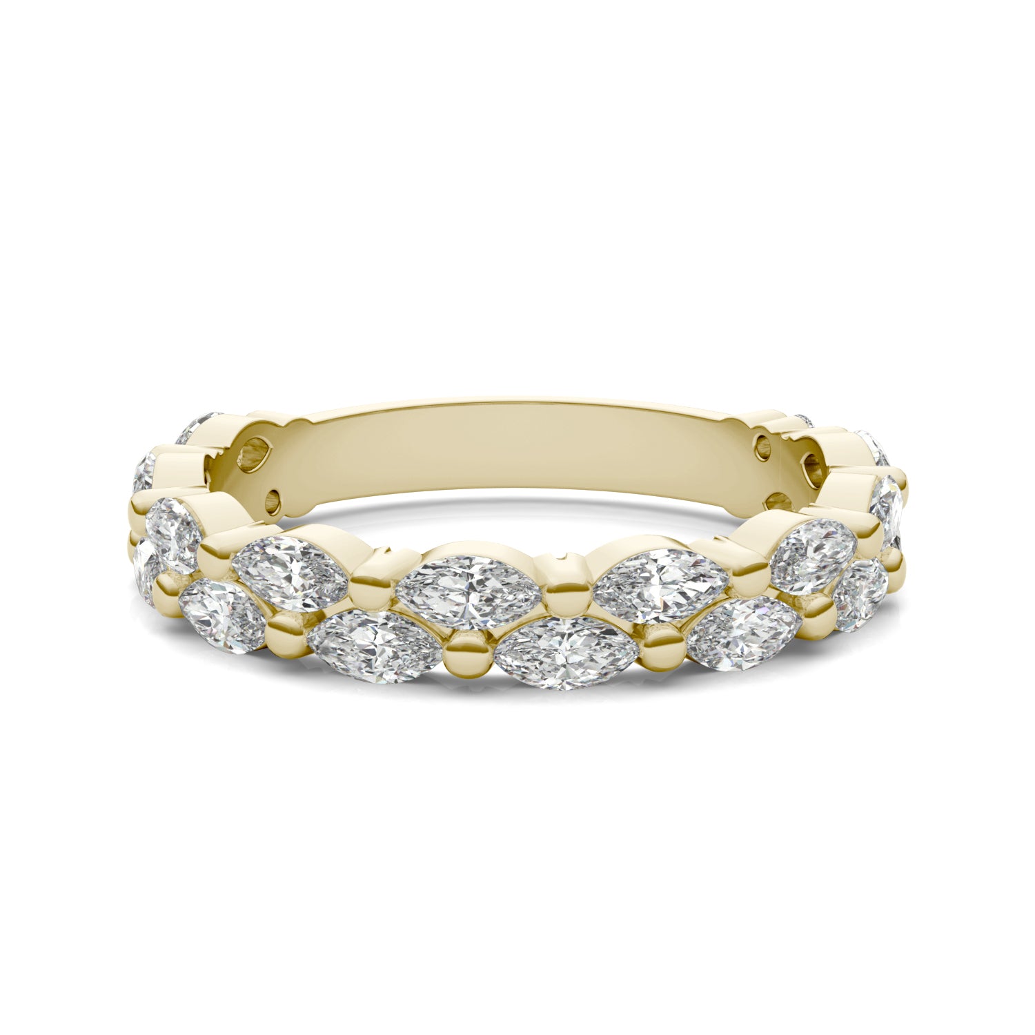 1 1/4 CTW Marquise Caydia® Lab Grown Diamond Two Row Anniversary Ring