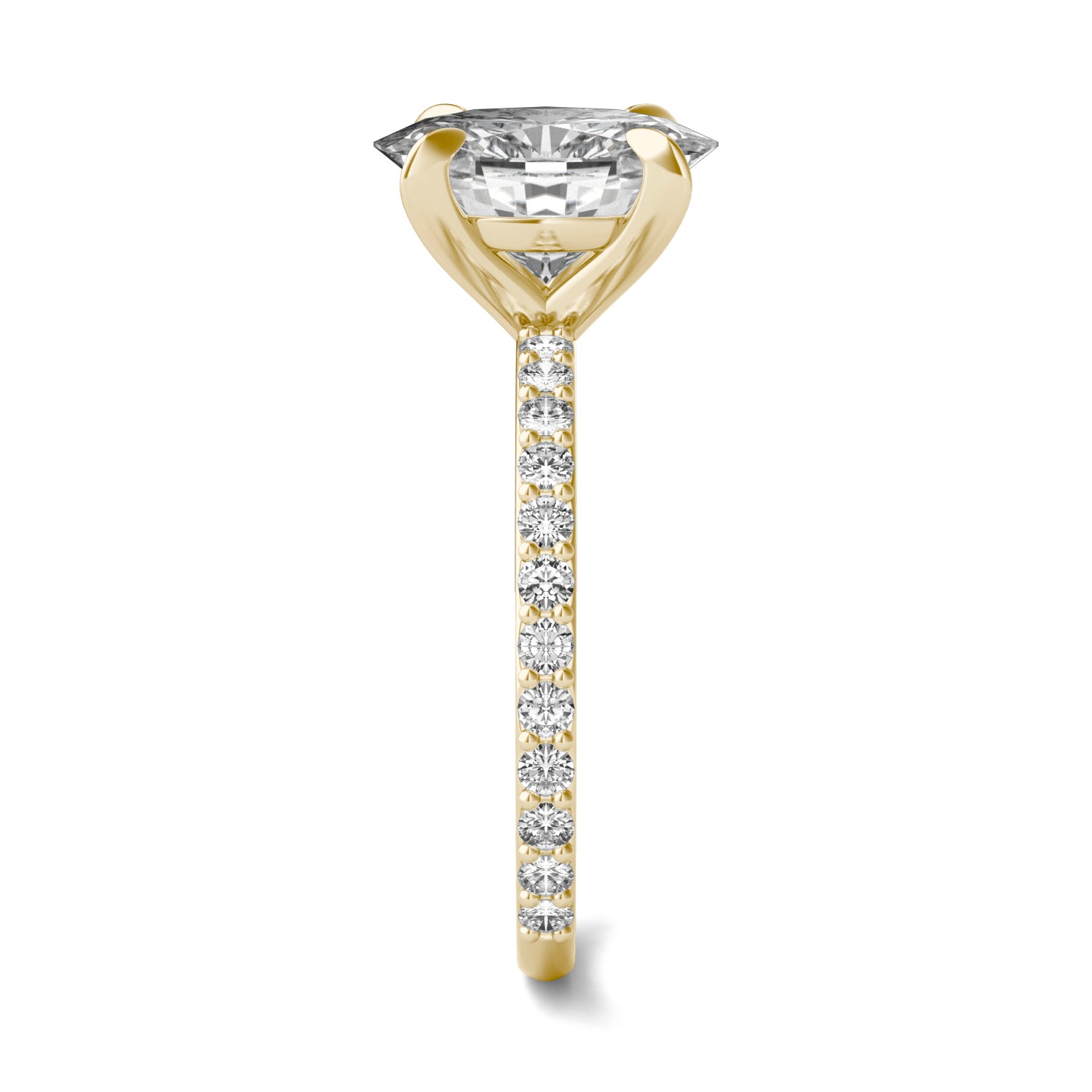 2 7/8 CTW Oval Caydia® Lab Grown Diamond Classic Solitaire with Side Accents Ring