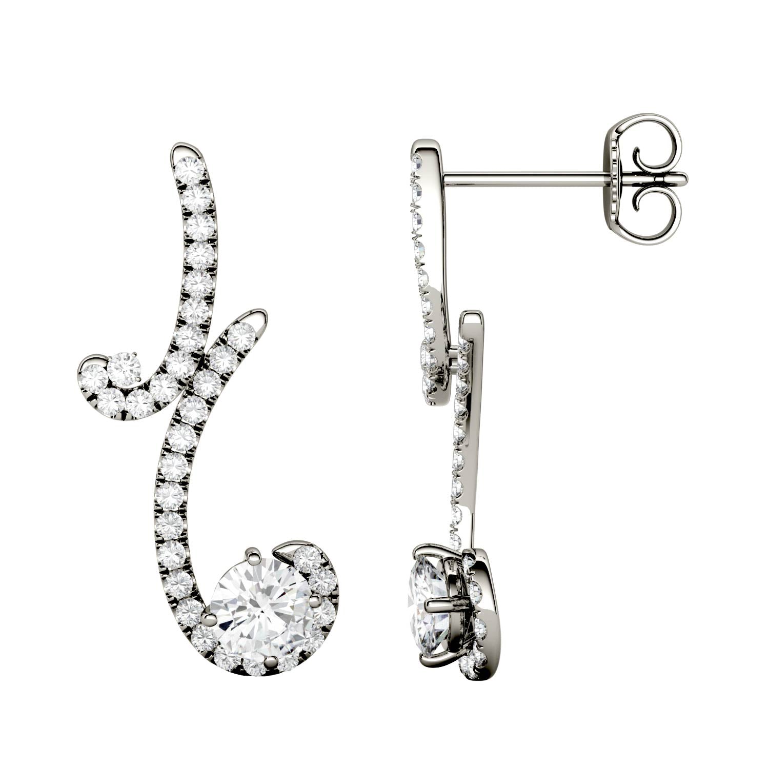 1.67 CTW DEW Round Forever Classic™ Moissanite Earrings