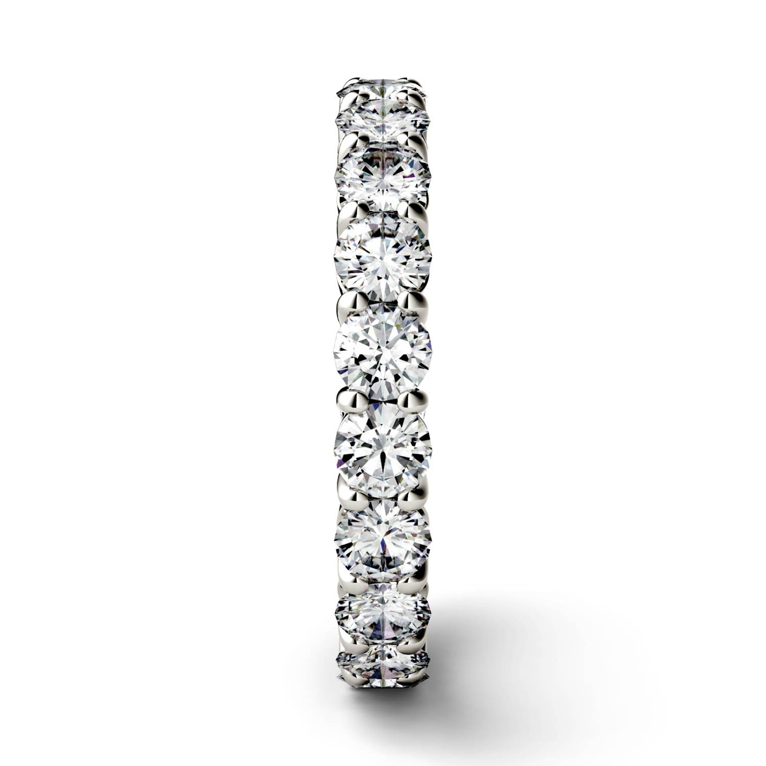 2.10 CTW DEW Round Forever One Moissanite Shared Prong Eternity Band Ring