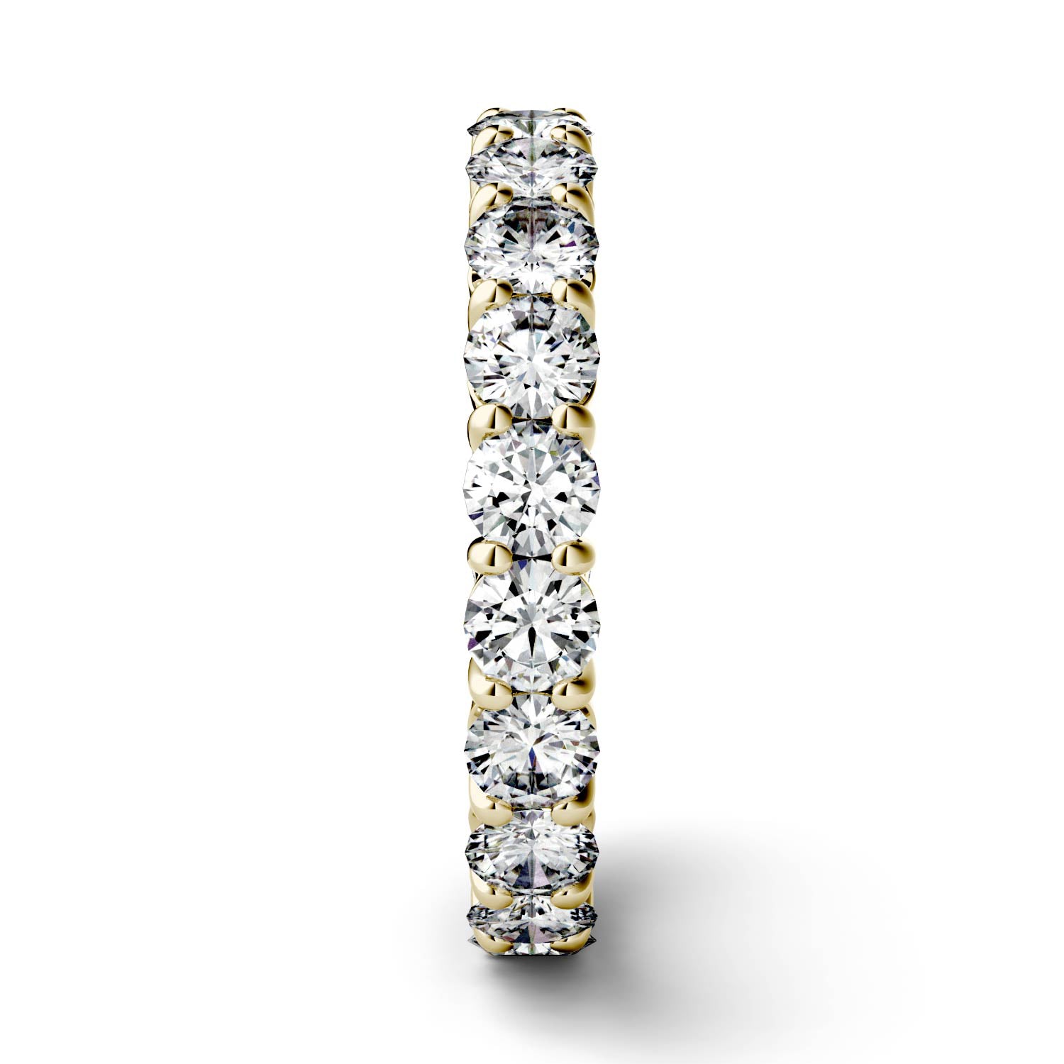 2.10 CTW DEW Round Forever One Moissanite Shared Prong Eternity Band Ring