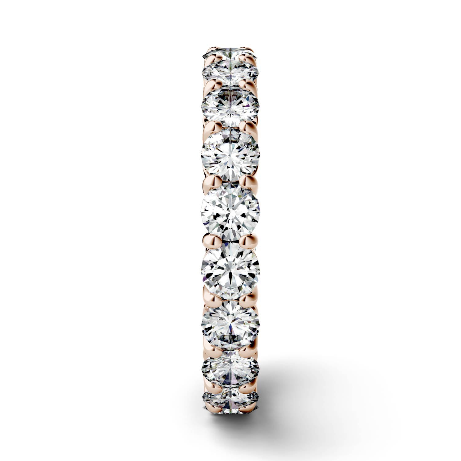 2.10 CTW DEW Round Forever One Moissanite Shared Prong Eternity Band Ring