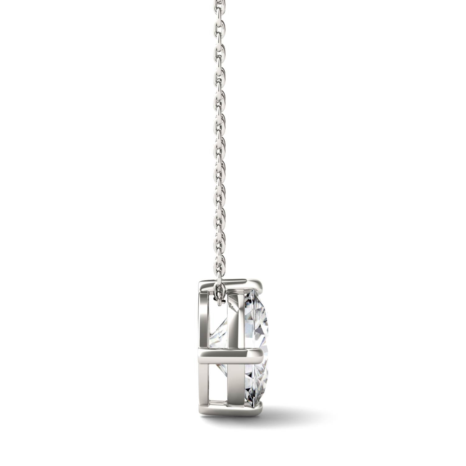 1.90 CTW DEW Round Forever One™ Moissanite Solitaire Pendant Necklace