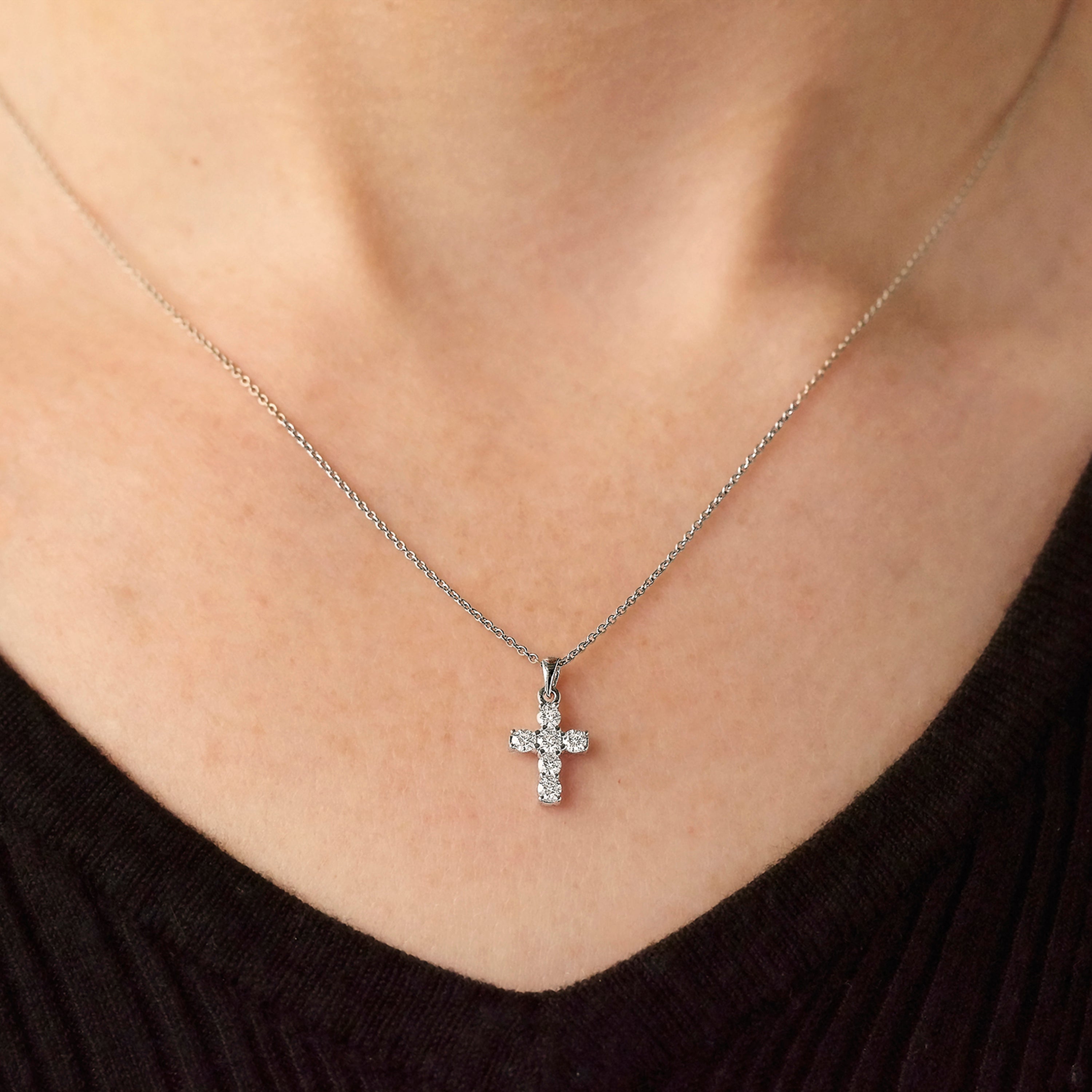 0.36 CTW DEW Round Forever One™ Moissanite Necklace