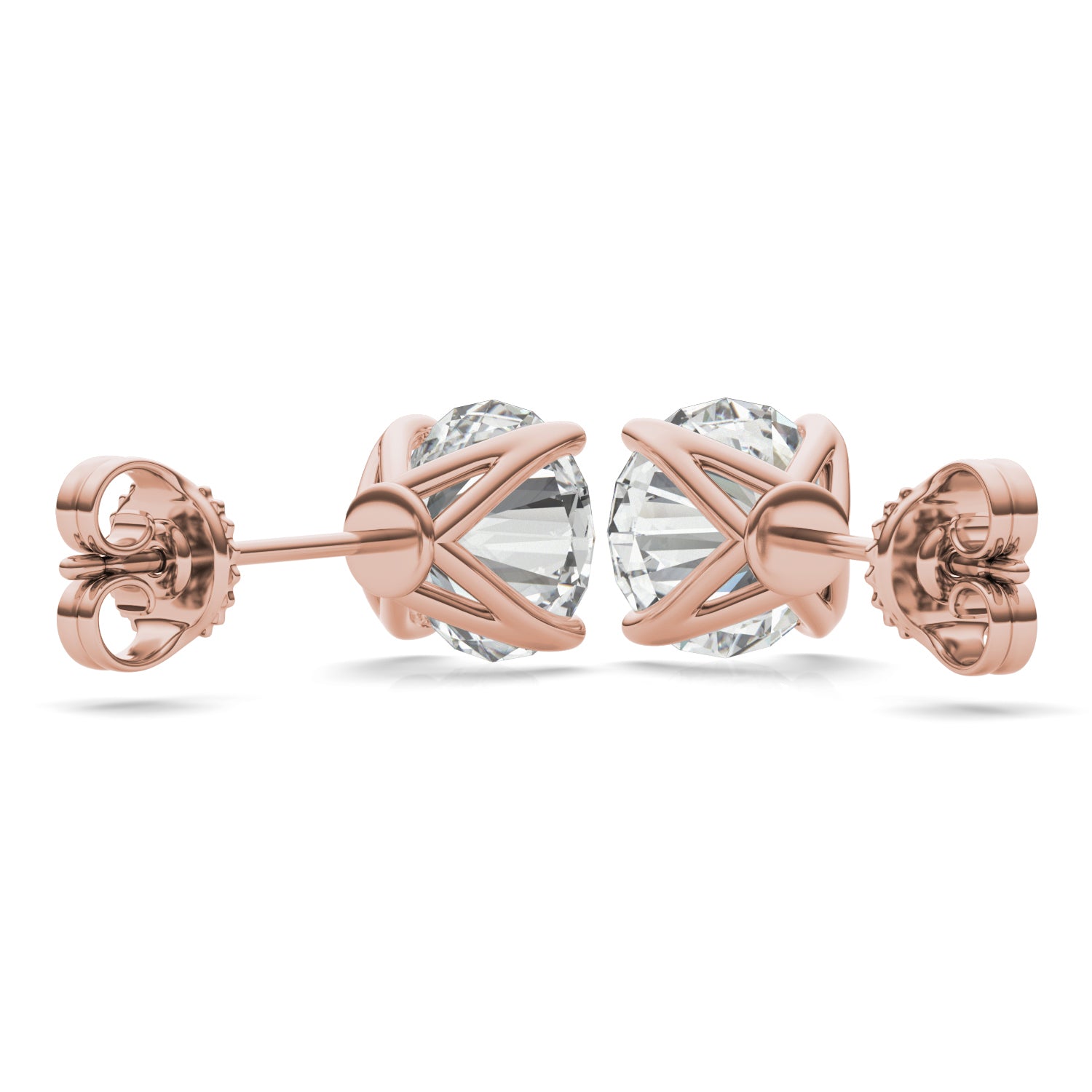 7.20 CTW DEW Round Forever One™ Moissanite Four Prong Martini Stud Earrings