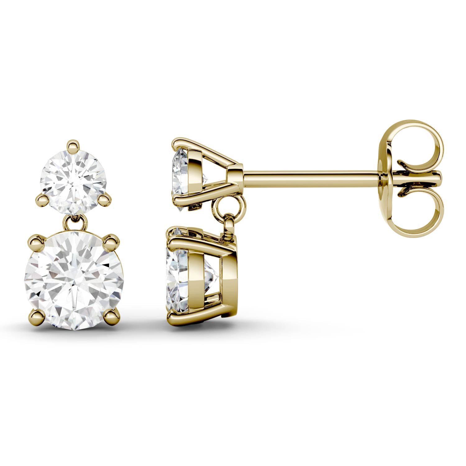 2.06 CTW DEW Round Forever One™ Moissanite Earrings