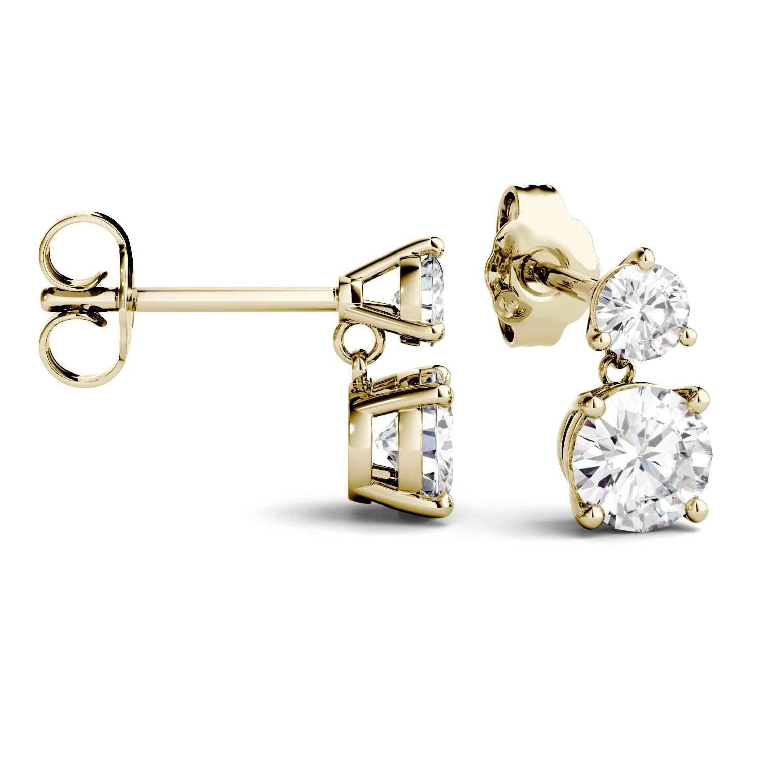 2.06 CTW DEW Round Forever One™ Moissanite Earrings