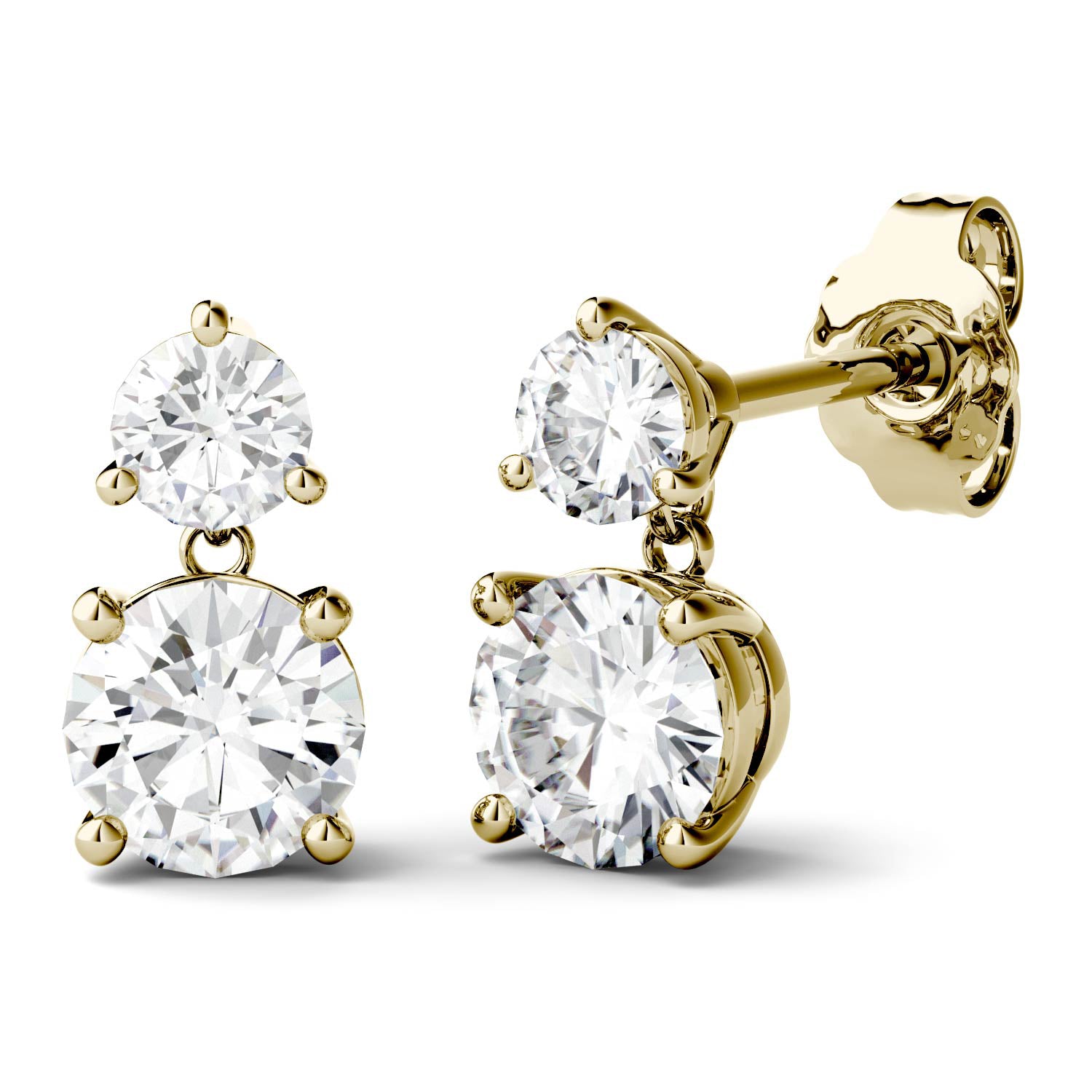 2.06 CTW DEW Round Forever One™ Moissanite Earrings
