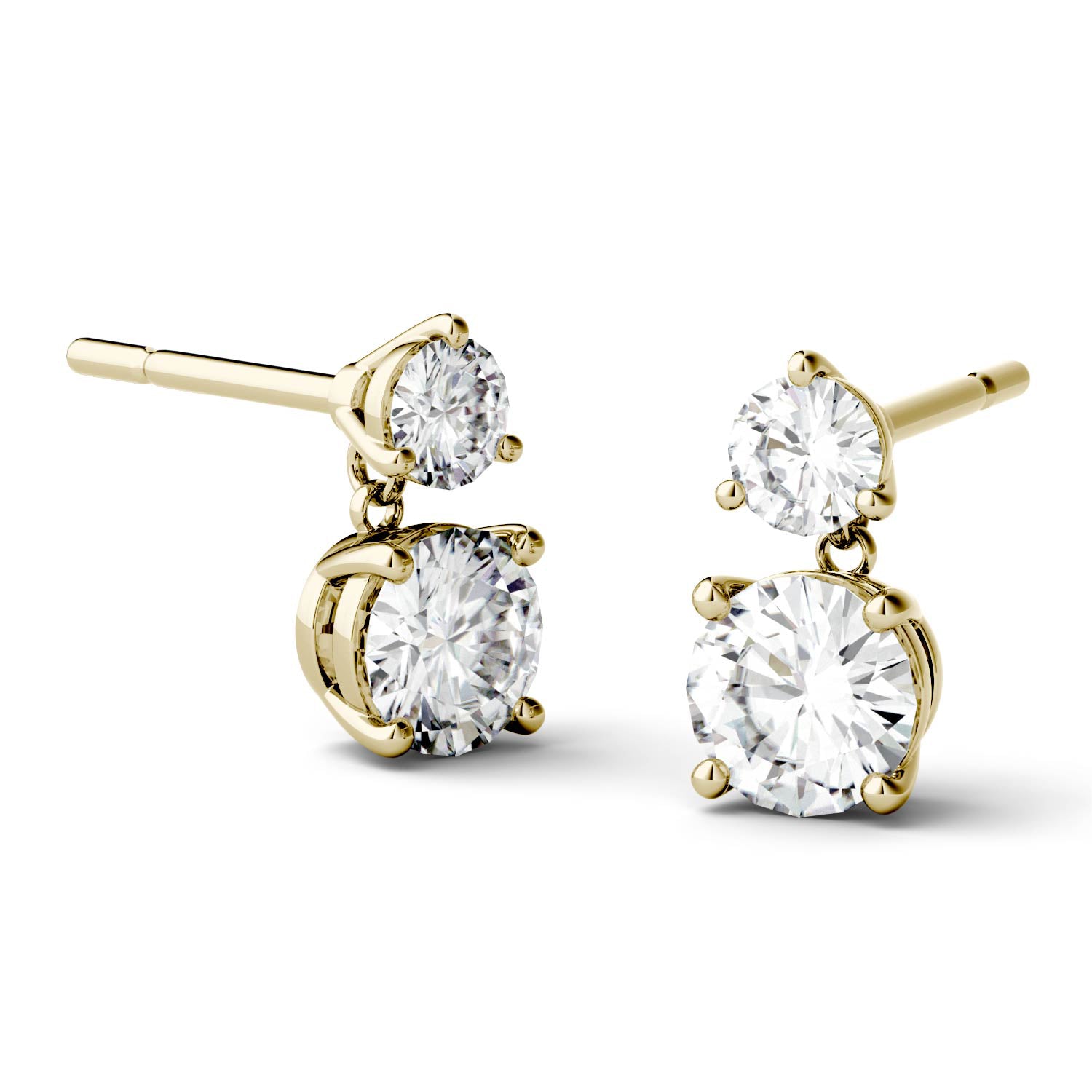 2.06 CTW DEW Round Forever One™ Moissanite Earrings