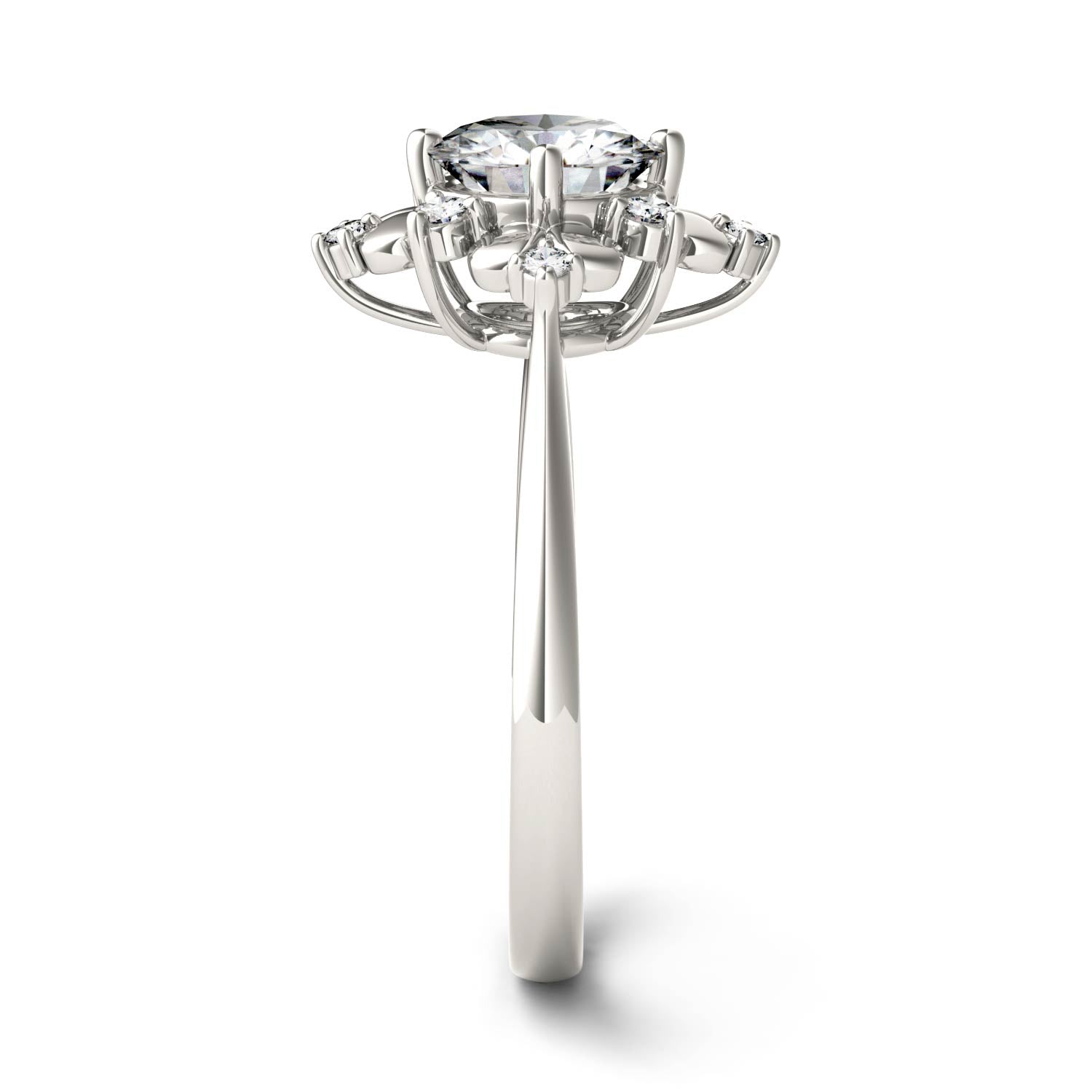 1.11 CTW DEW Round Forever One™ Moissanite Ring