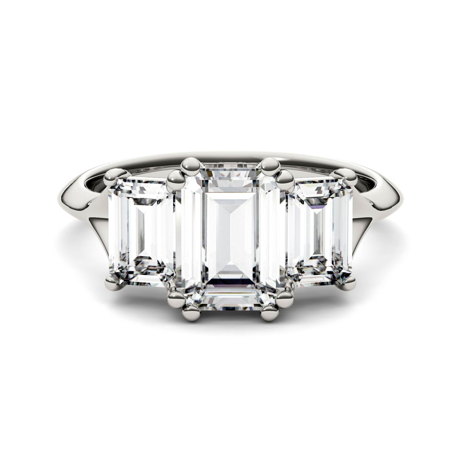 2.91 CTW DEW Emerald Forever Bright™ Moissanite Ring