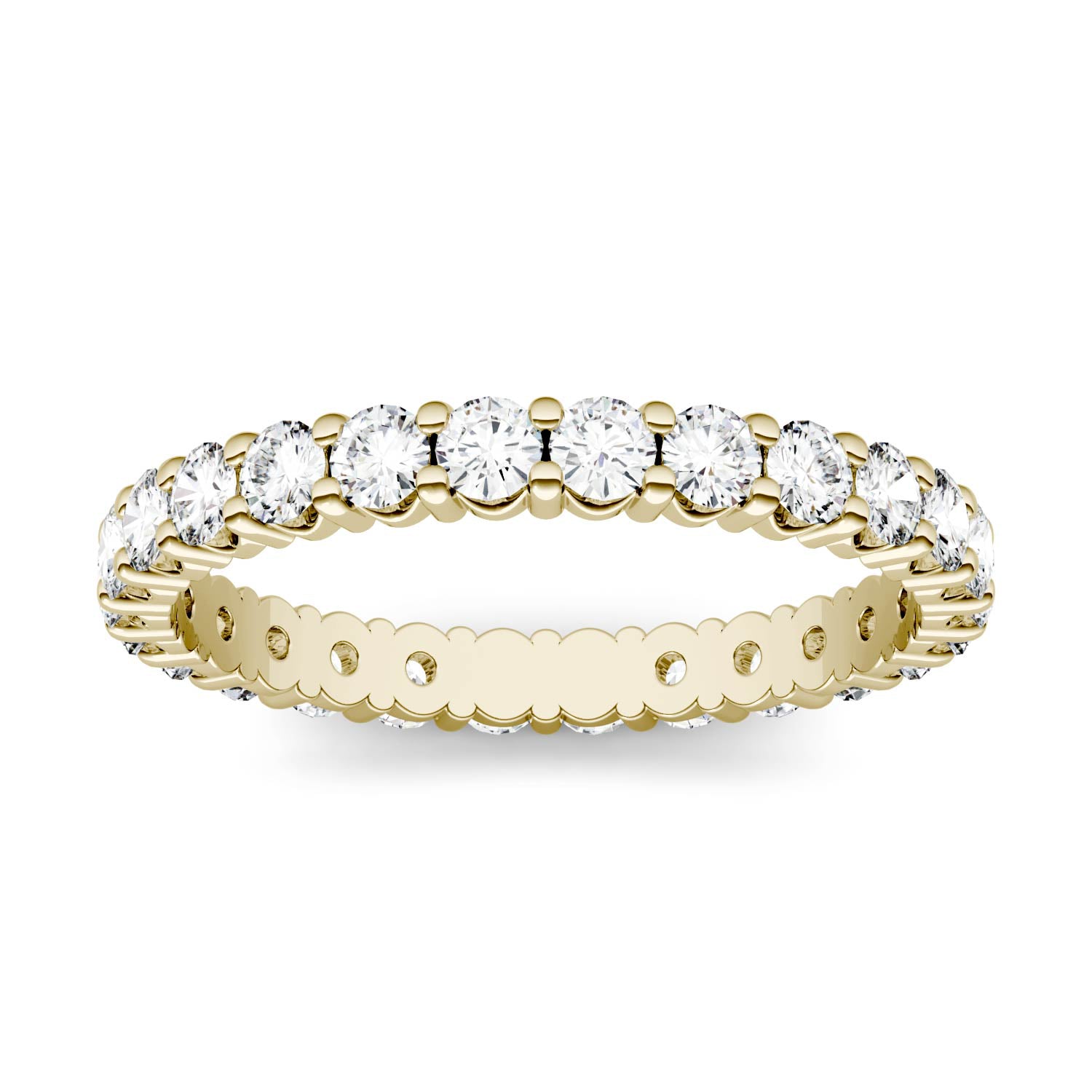 1.08 CTW DEW Round Forever One™ Moissanite Prong Set Eternity Band Ring