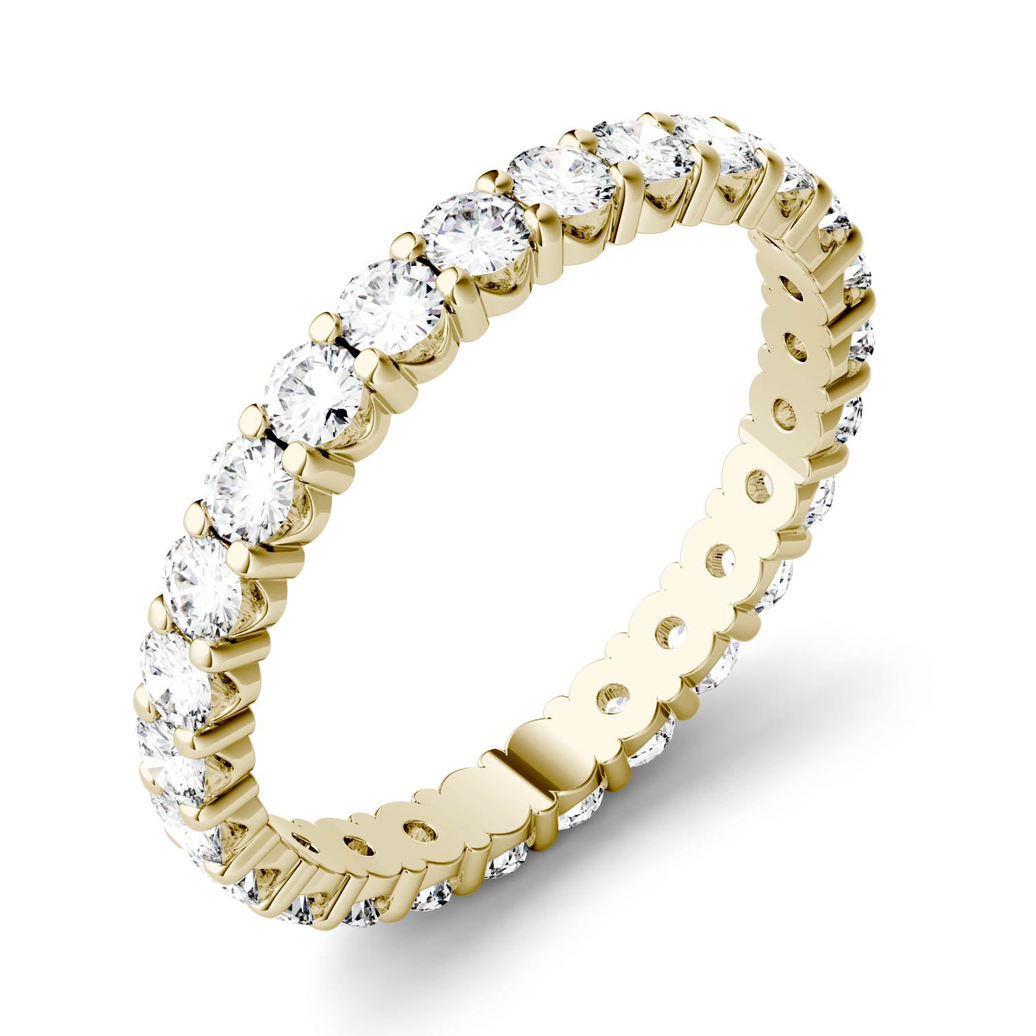 1.08 CTW DEW Round Forever One™ Moissanite Prong Set Eternity Band Ring
