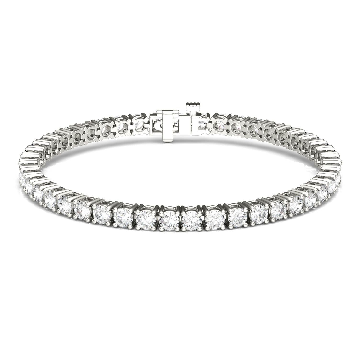 7.20 CTW DEW Round Forever One™ Moissanite Classic Four Prong Tennis Bracelet