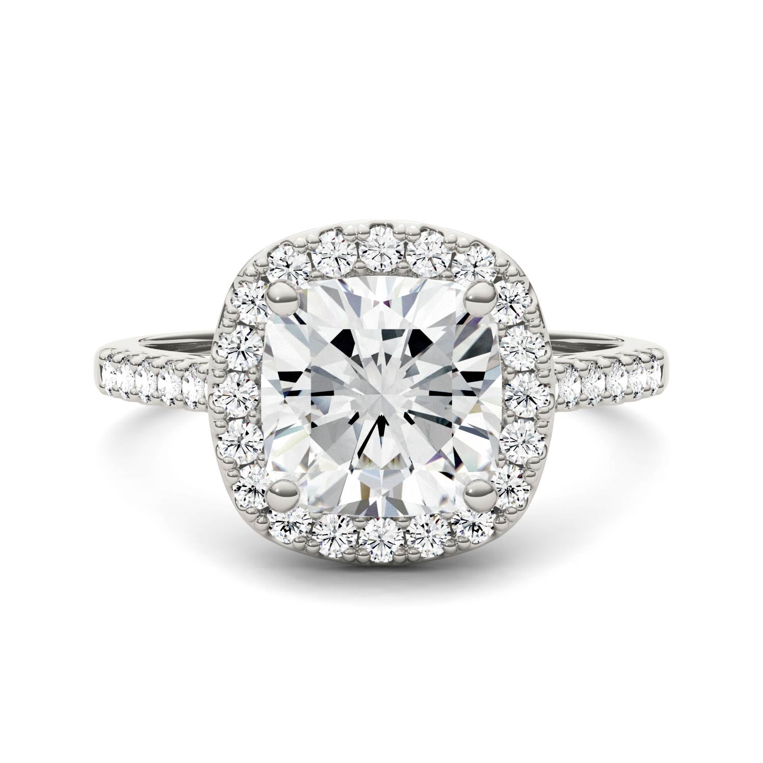 2.88 CTW DEW Cushion Forever Bright™ Moissanite Ring