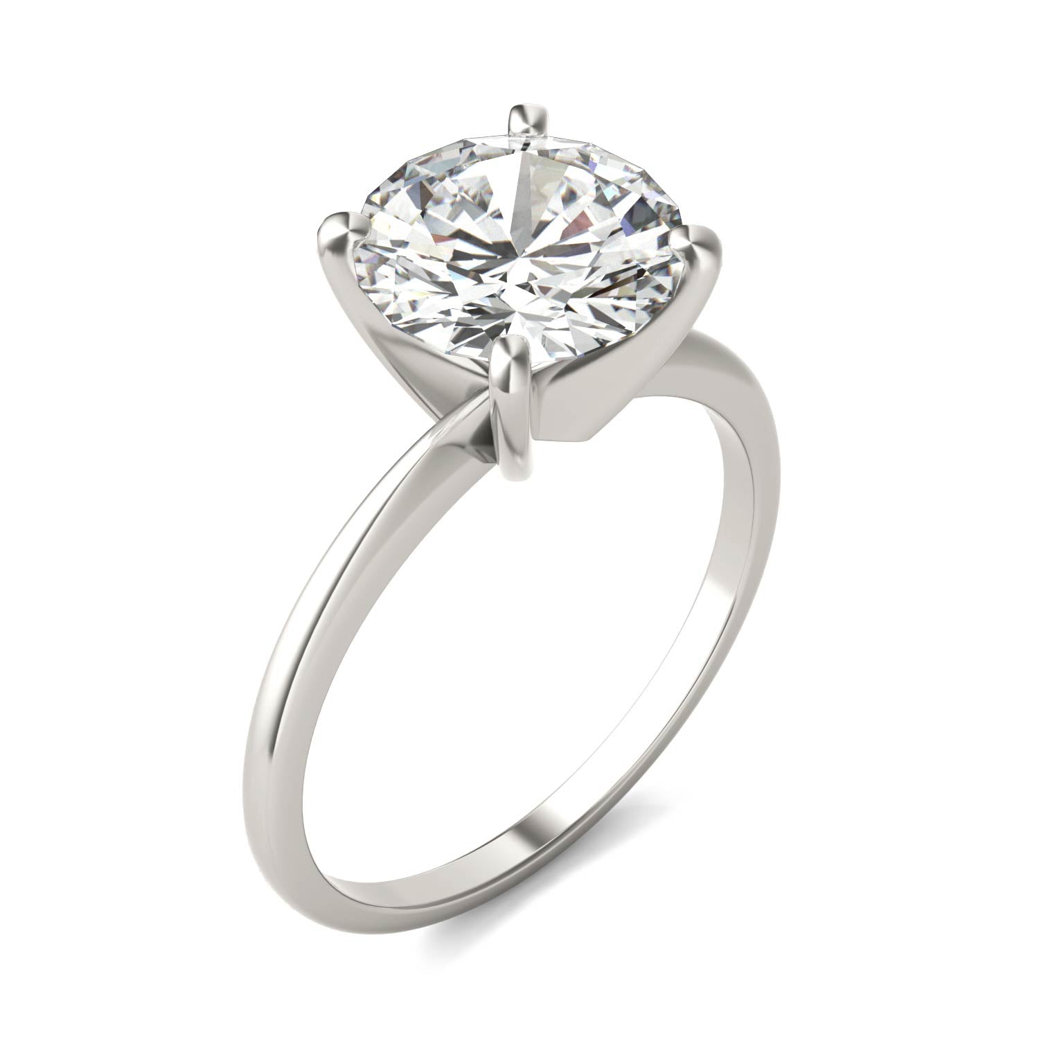 2.70 CTW DEW Round Forever One™ Moissanite Solitaire Engagement Ring