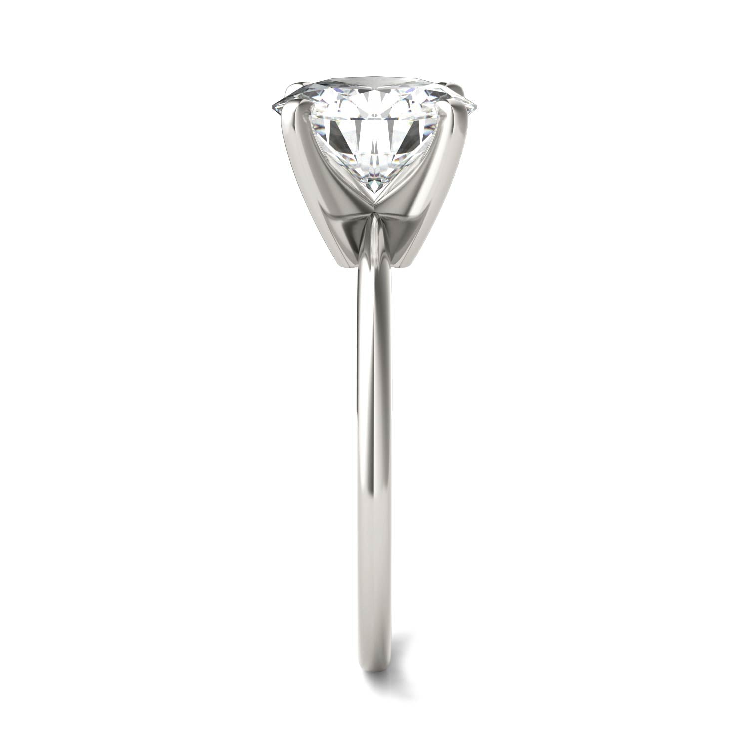 2.70 CTW DEW Round Forever One™ Moissanite Solitaire Engagement Ring