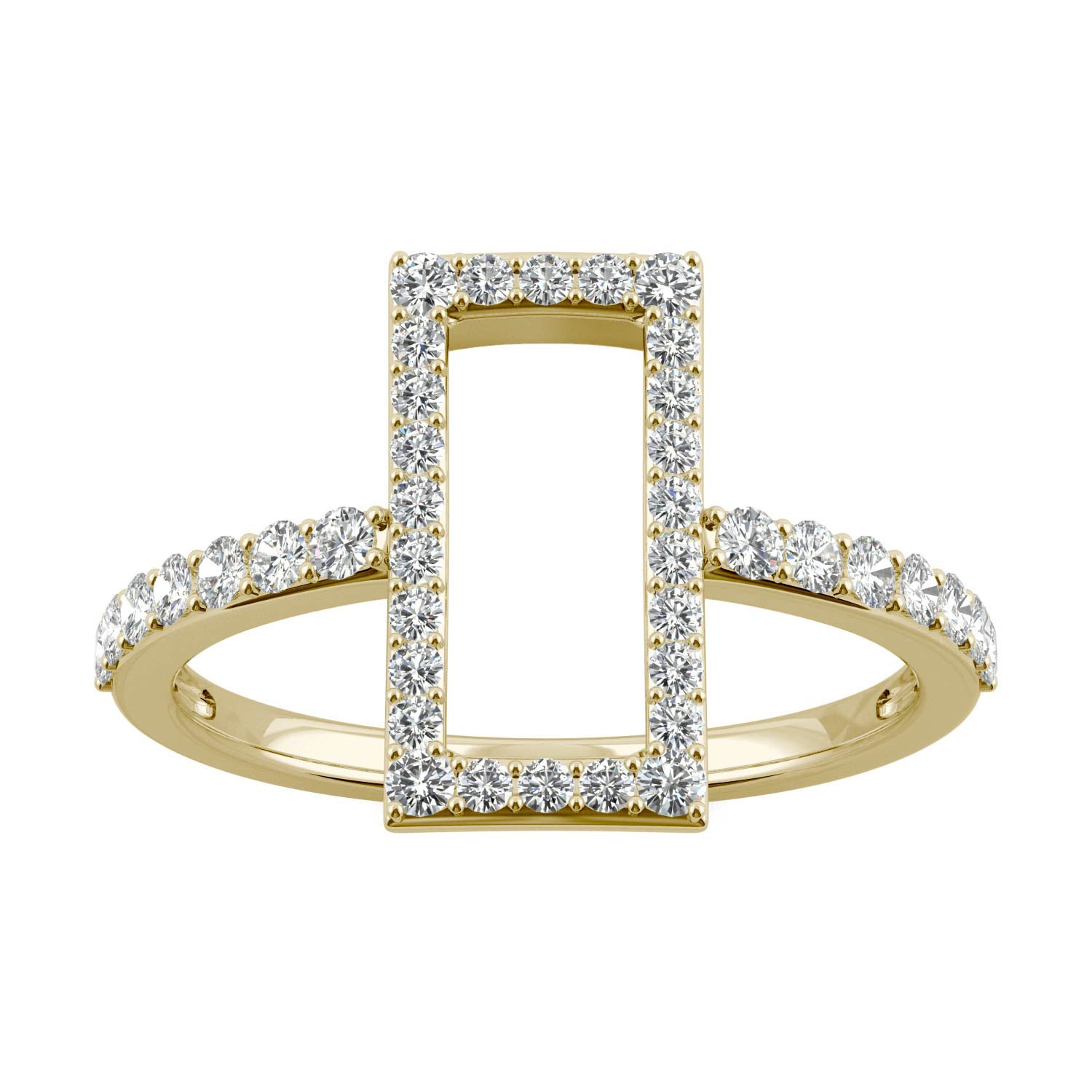 0.45 CTW DEW Round Forever Bright™ Moissanite Geometric Fashion Ring