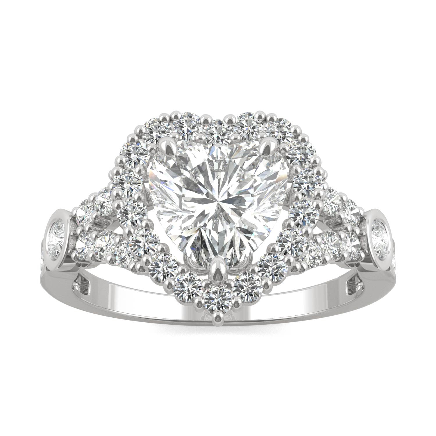 1.79 CTW DEW Heart Forever Bright™ Moissanite Ring