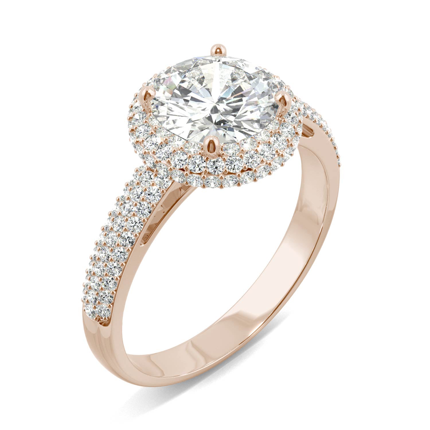 2.43 CTW DEW Round Forever One™ Moissanite Ring