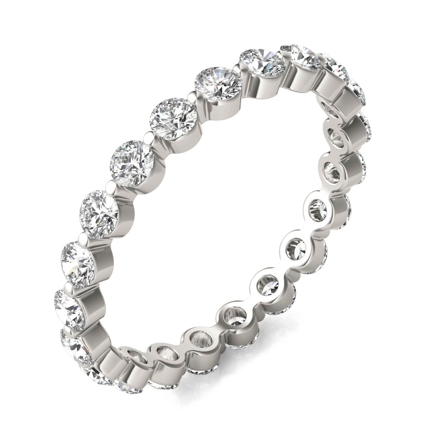 1 CTW Round Caydia® Lab Grown Diamond Single Prong Eternity Band Ring
