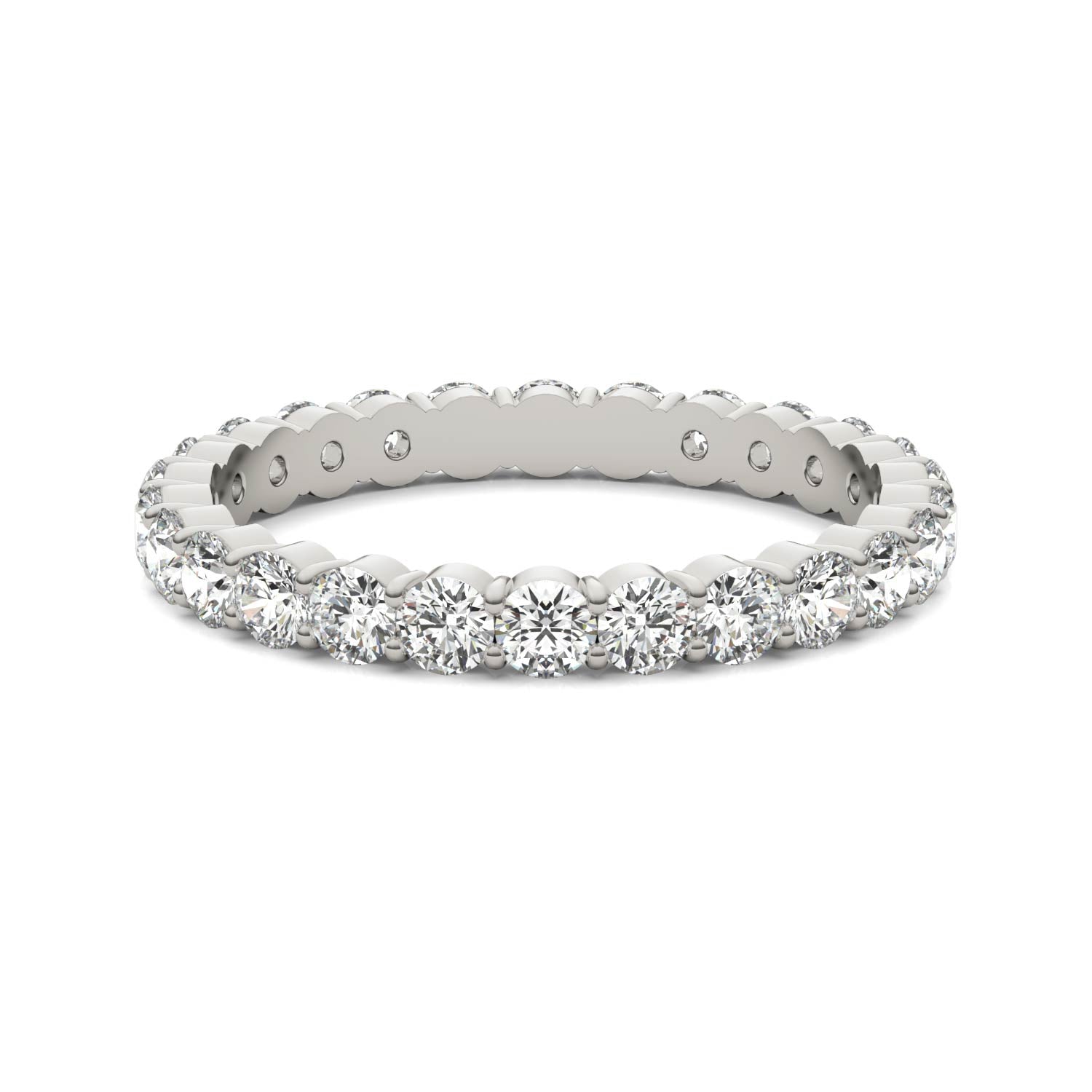 1 1/3 CTW Round Caydia® Lab Grown Diamond Scallop Edge Eternity Band Ring