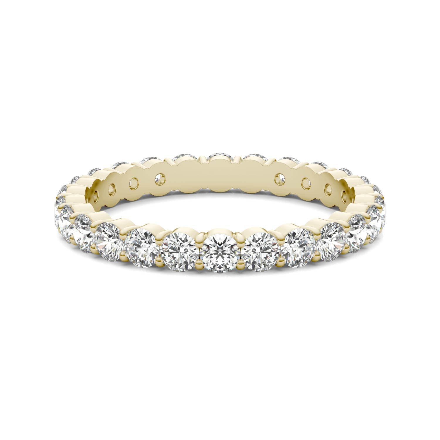 1 1/3 CTW Round Caydia® Lab Grown Diamond Scallop Edge Eternity Band Ring