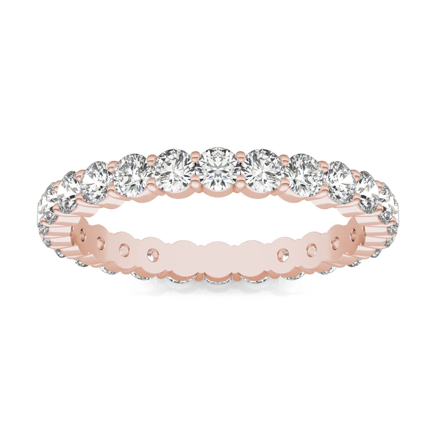 1 1/3 CTW Round Caydia® Lab Grown Diamond Scallop Edge Eternity Band Ring
