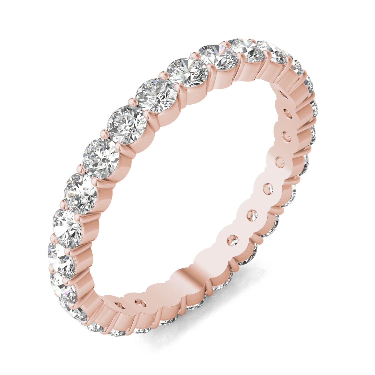 1 1/3 CTW Round Caydia® Lab Grown Diamond Scallop Edge Eternity Band Ring