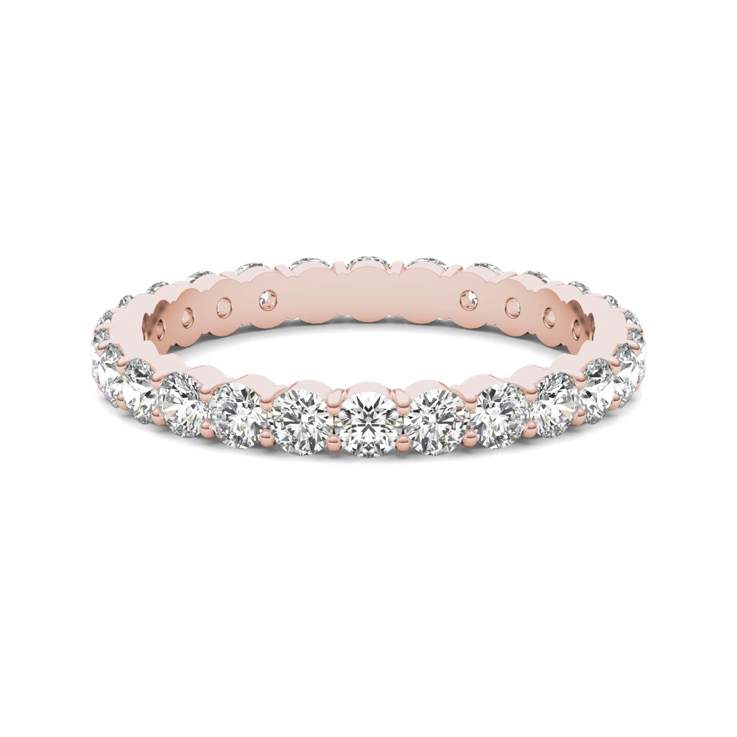 1 1/3 CTW Round Caydia® Lab Grown Diamond Scallop Edge Eternity Band Ring
