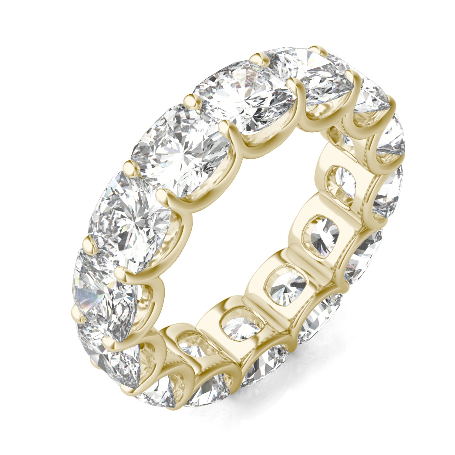 8.40 CTW DEW Cushion Forever One™ Moissanite Trellis Eternity Band Ring