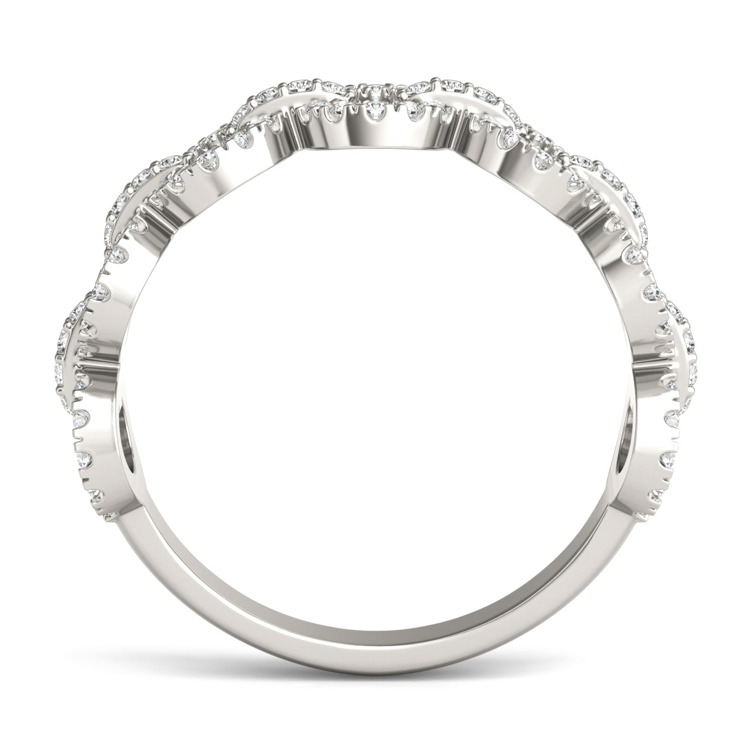 1/2 CTW Round Caydia® Lab Grown Diamond Circle Chain Link Ring